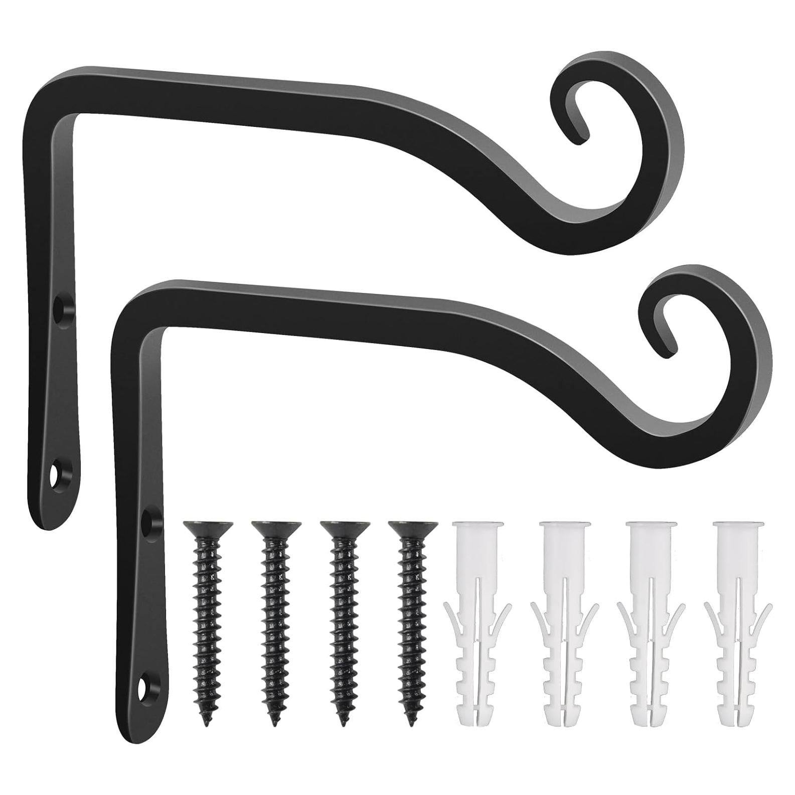 Gtongoko Soportes para Plantas Colgantes 15.24 cm Metal Negro