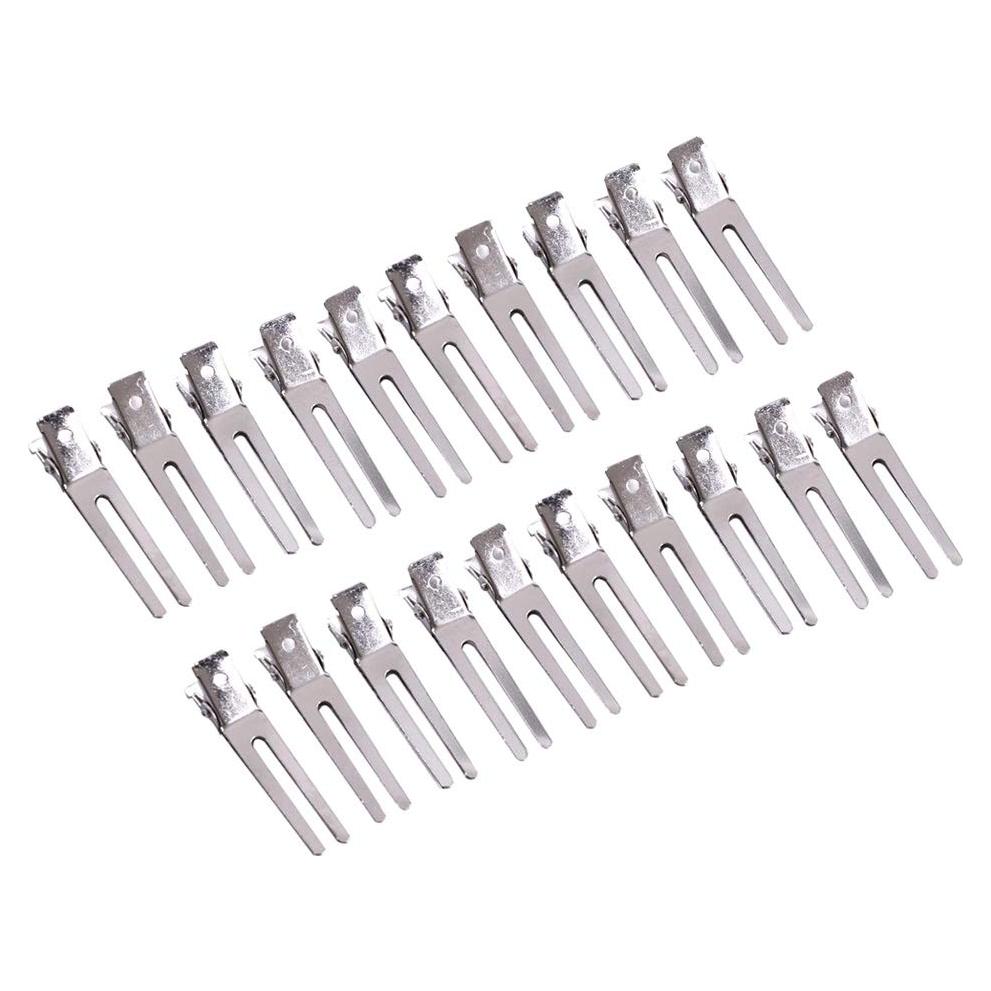 50 Clips para Cabello de Doble Pin Metalizados 4.5 cm
