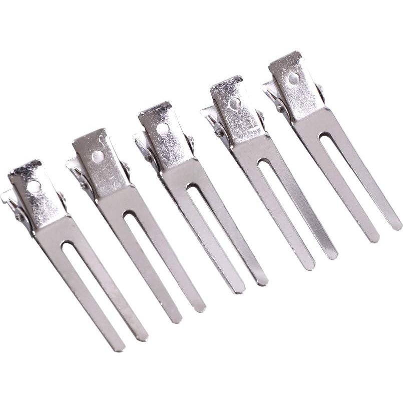 50 Clips para Cabello de Doble Pin Metalizados 4.5 cm