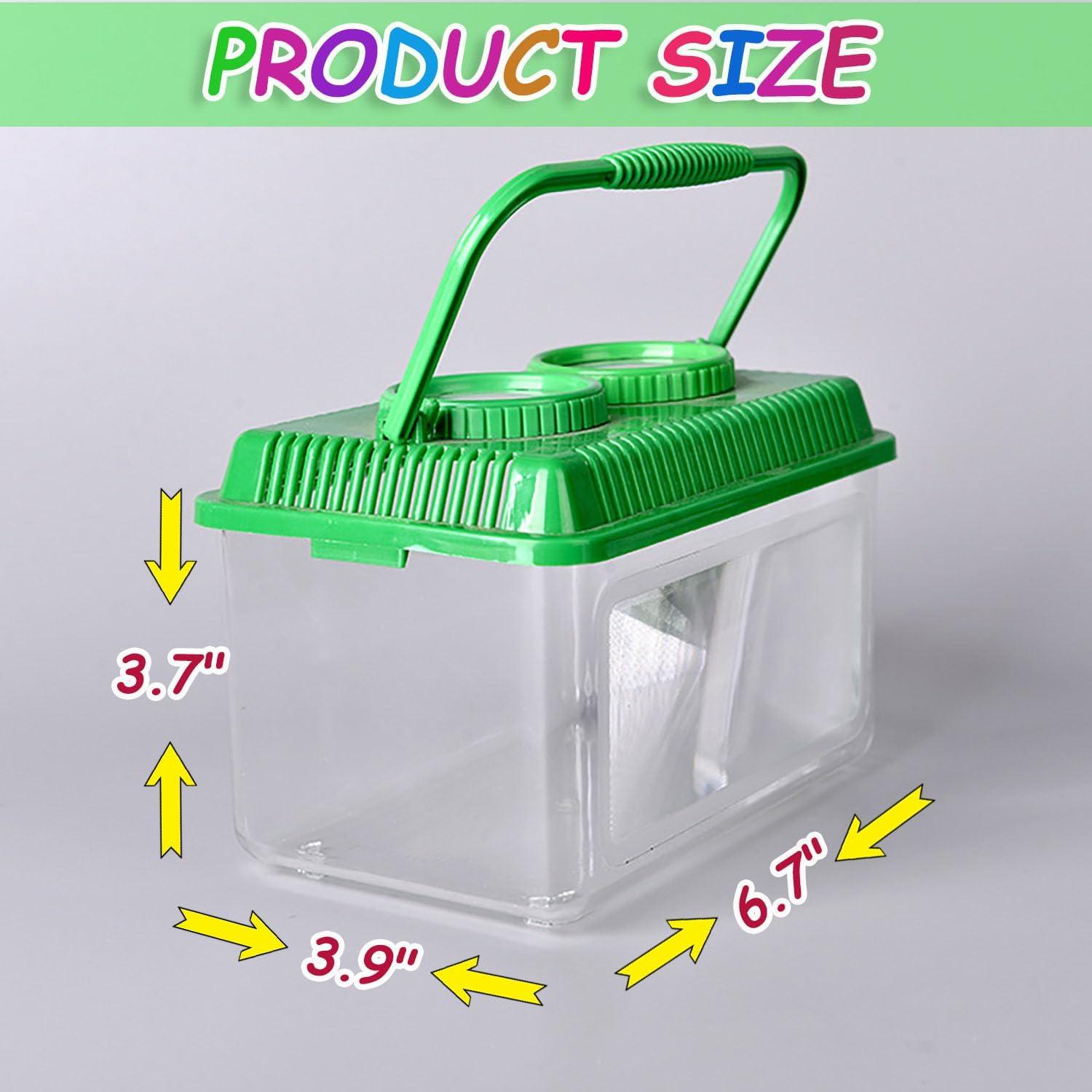 Kit de Captura de Insectos RORANIC con Lupa 5X y Contenedor Verde