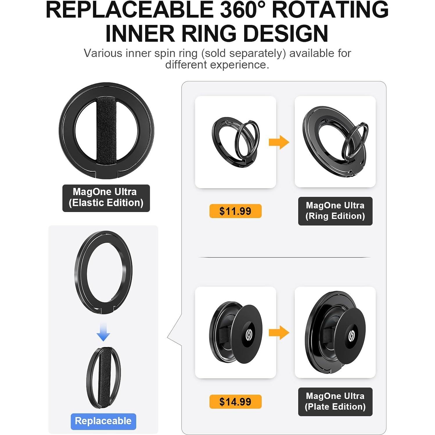 Soporte Magnético EWA MagOne Ultra para Teléfono - Negro