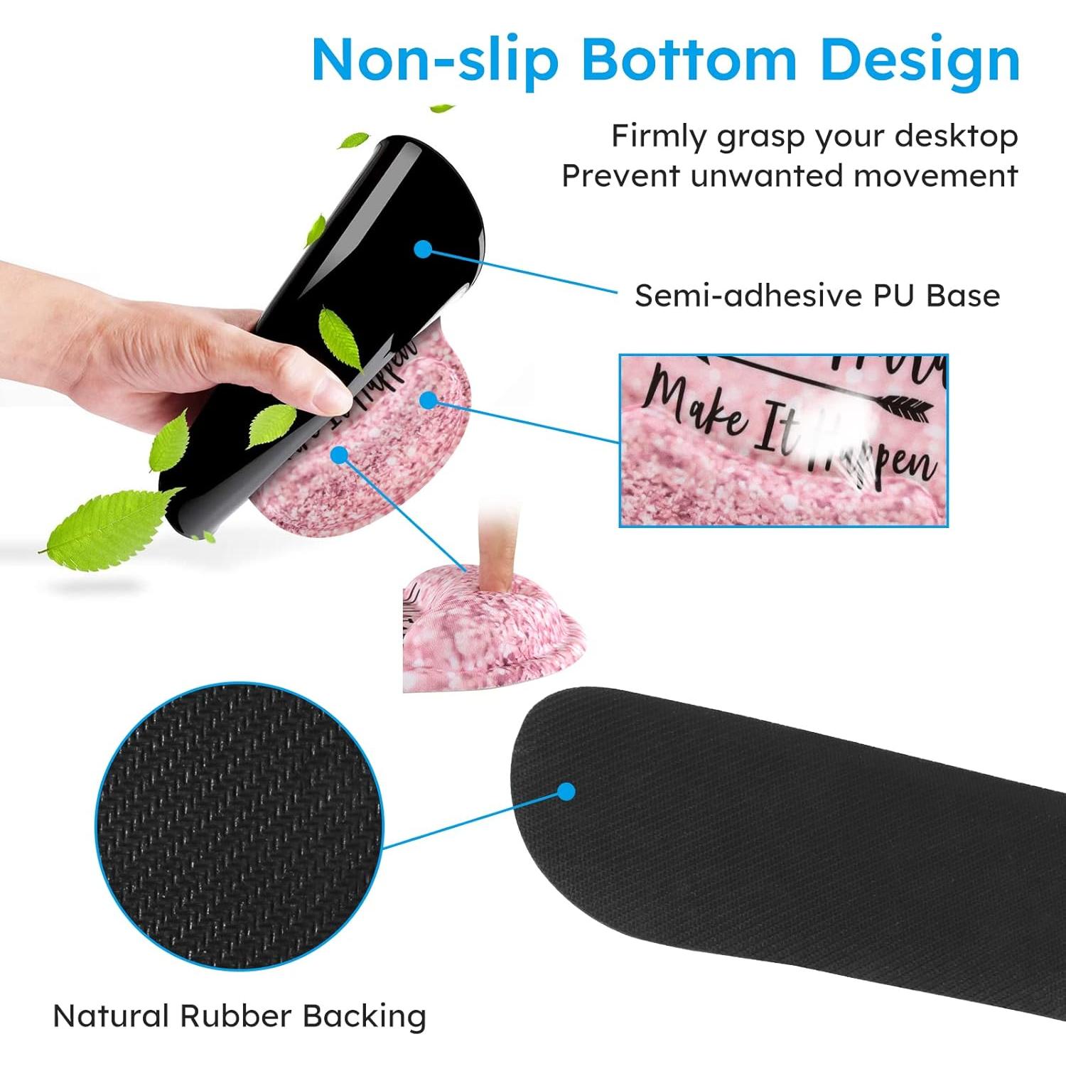 Alfombrilla de Ratón iCasso Rosa Ergonómica 4 en 1 XXL