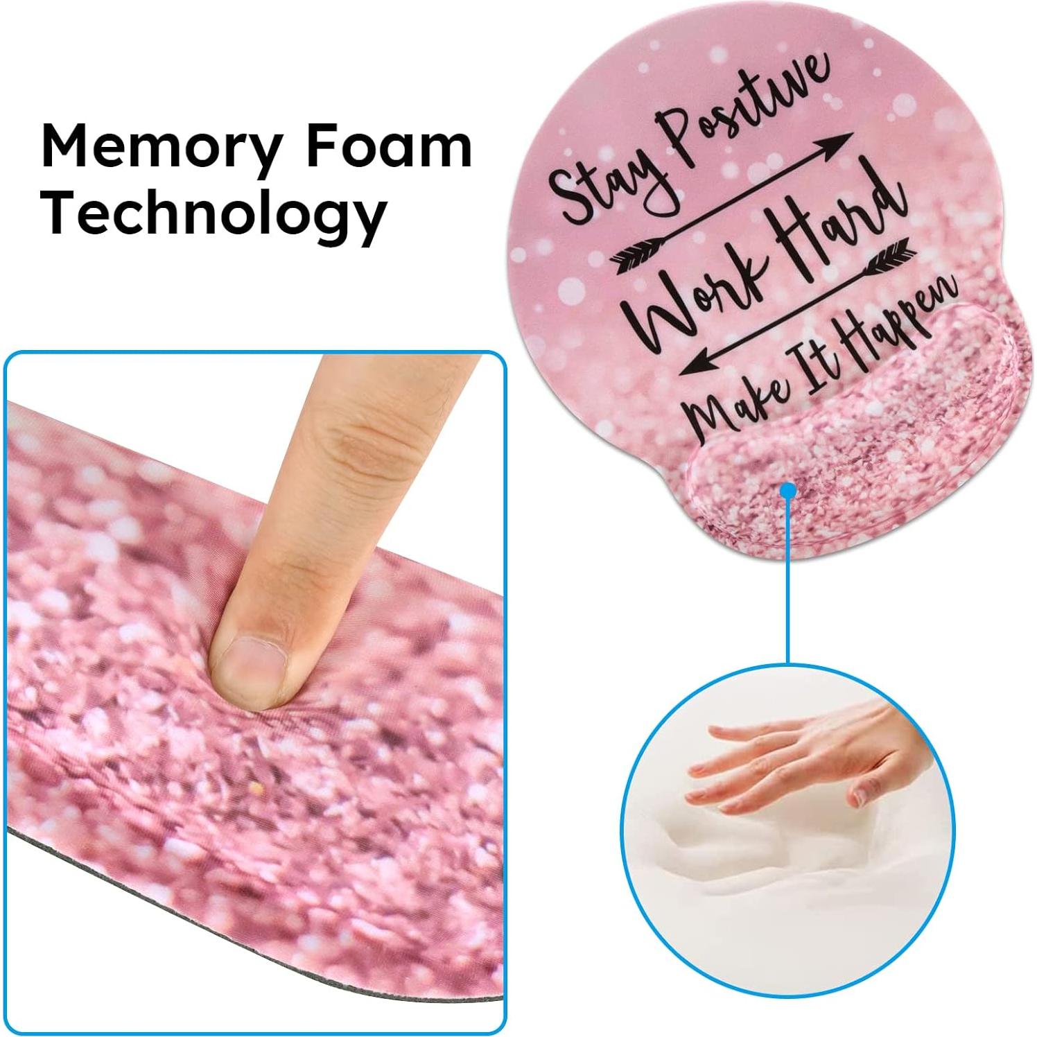 Alfombrilla de Ratón iCasso Rosa Ergonómica 4 en 1 XXL