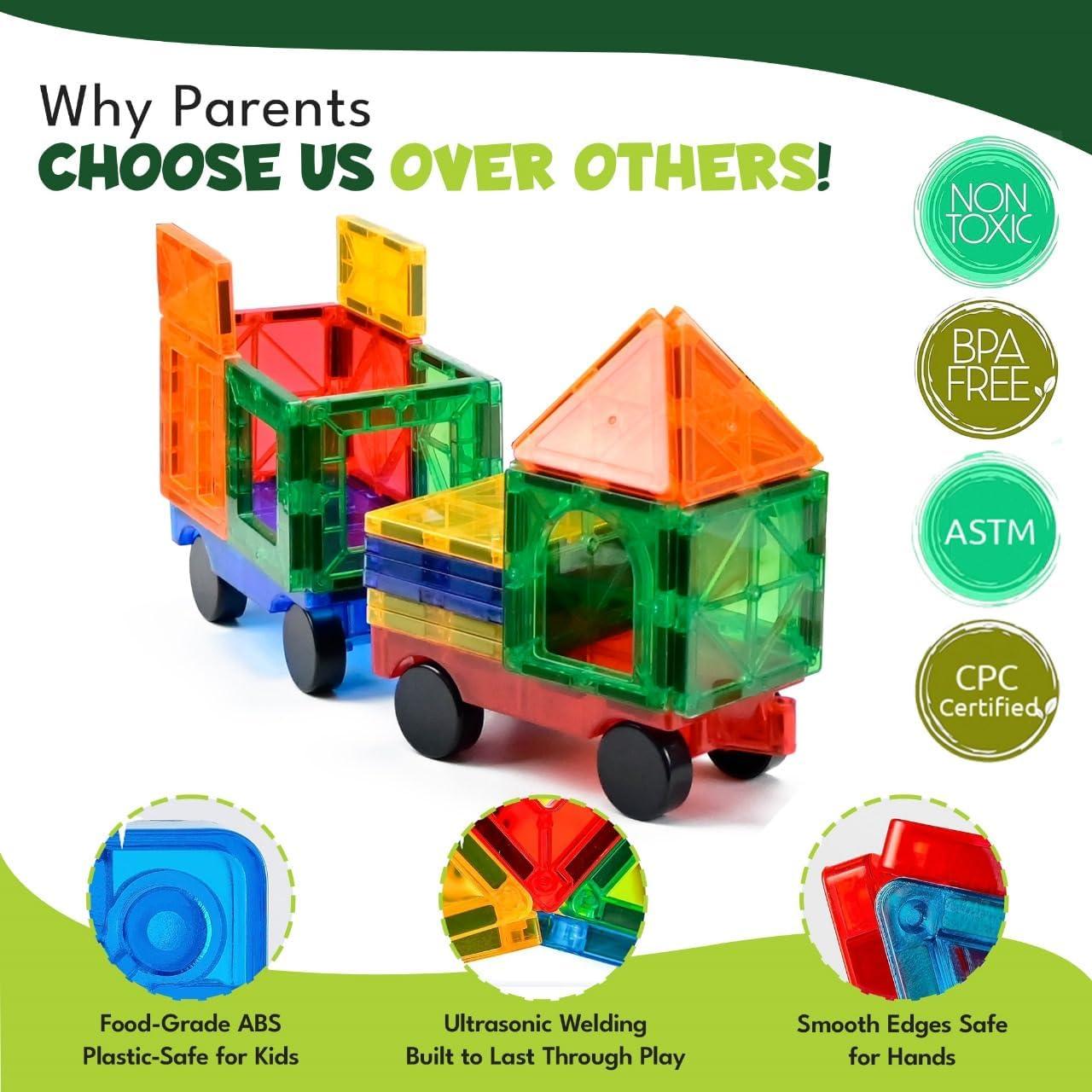 Azulejos Magnéticos 100 Piezas LittleVo - Juguete Educativo STEM