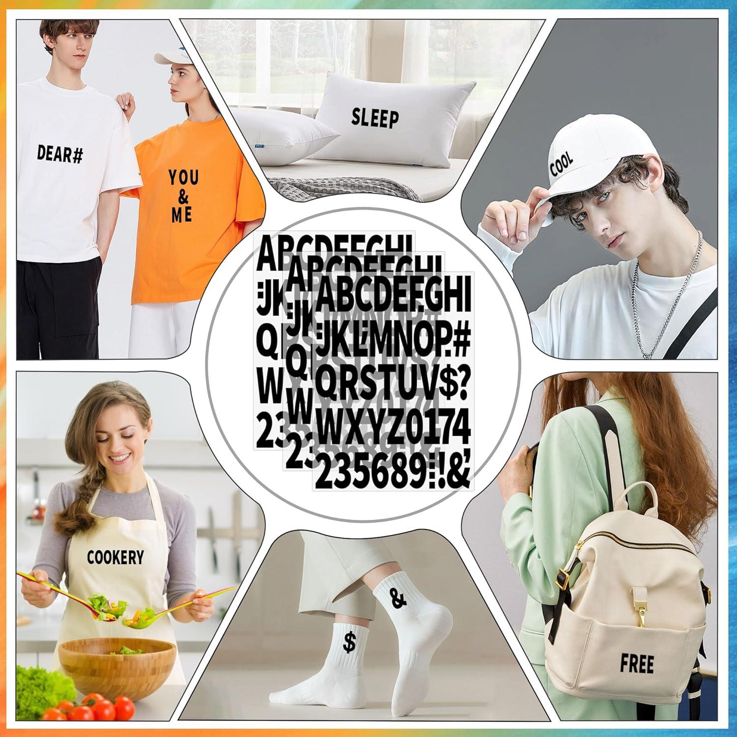 Set de Letras y Números de Planchar Metsyth 612 Piezas Negro