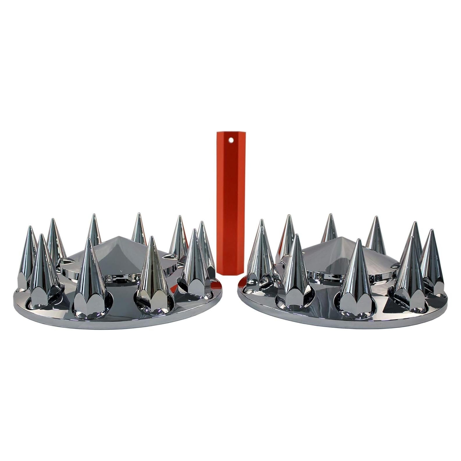 Conjunto Cubiertas de Eje MRJLK ABS Cromado 20" 22.5" 24.5"