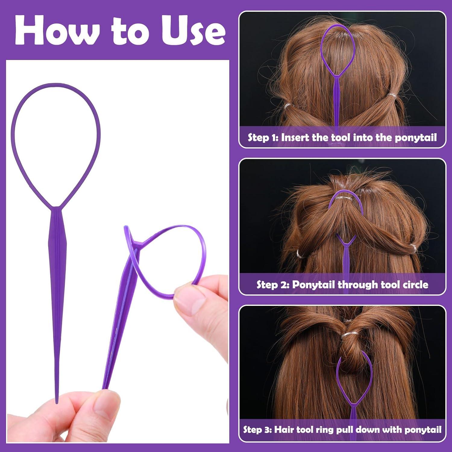 2000 Gomas de Pelo Elásticas 32 Colores + Accesorios Auroray