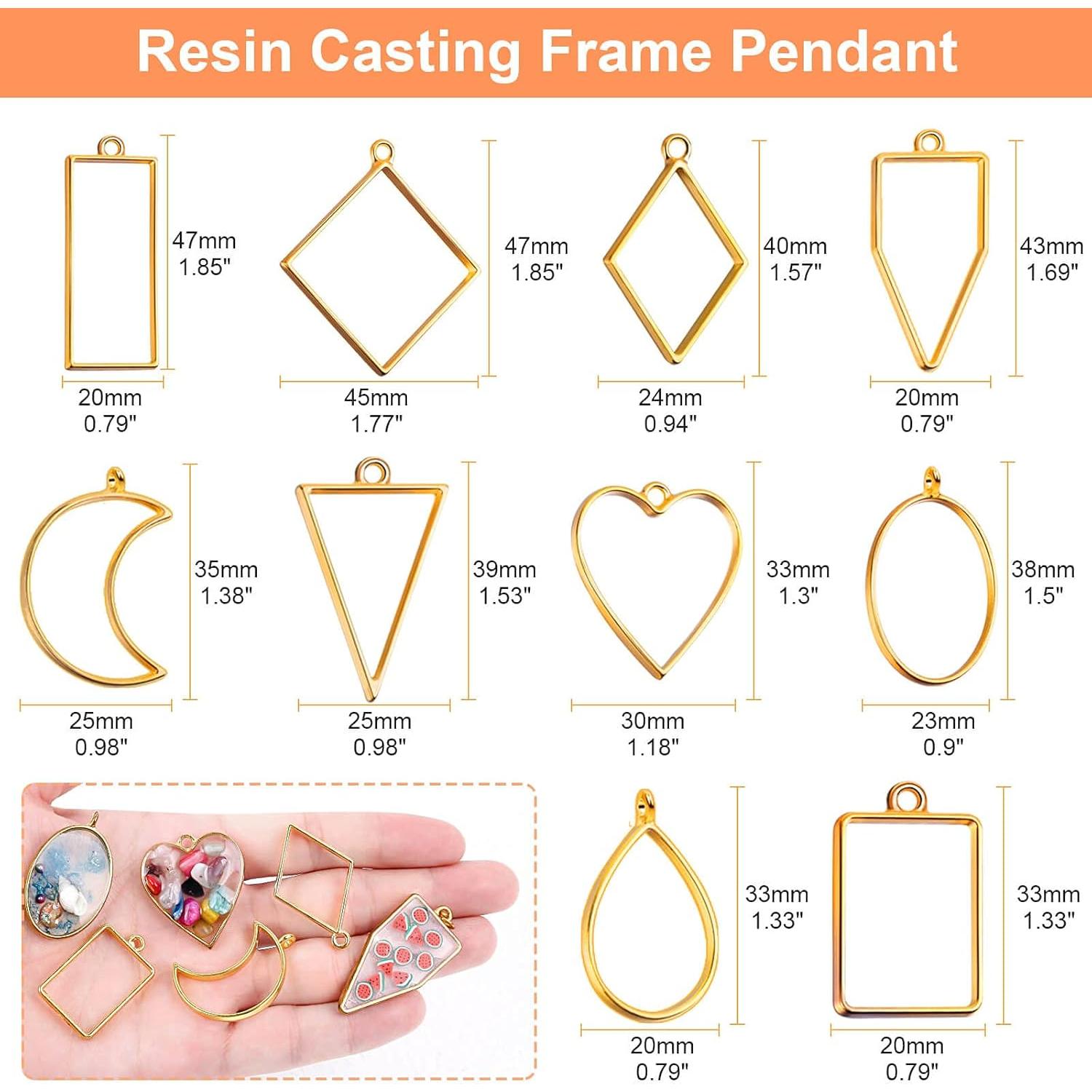 Abrazaderas Abiertas para Resina Shynek - 80 Pcs en 10 Formas