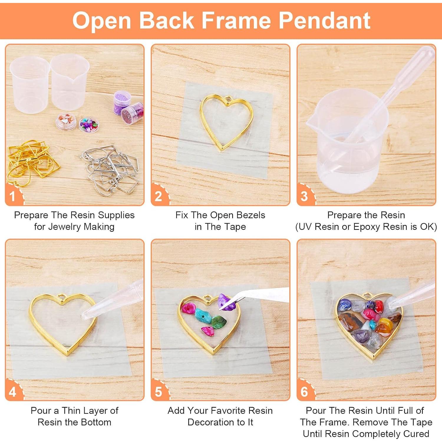 Abrazaderas Abiertas para Resina Shynek - 80 Pcs en 10 Formas