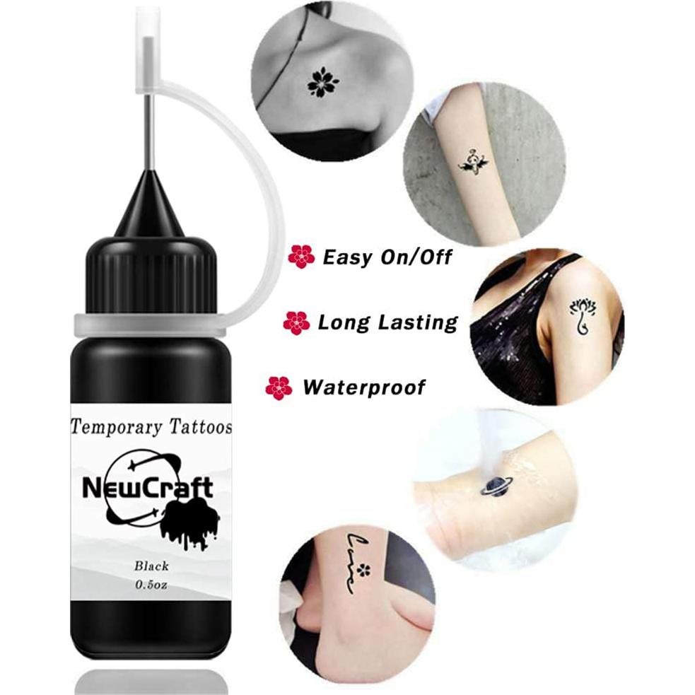 Kits de Tatuaje Temporal NewCraft - 8 Colores y 102 Plantillas