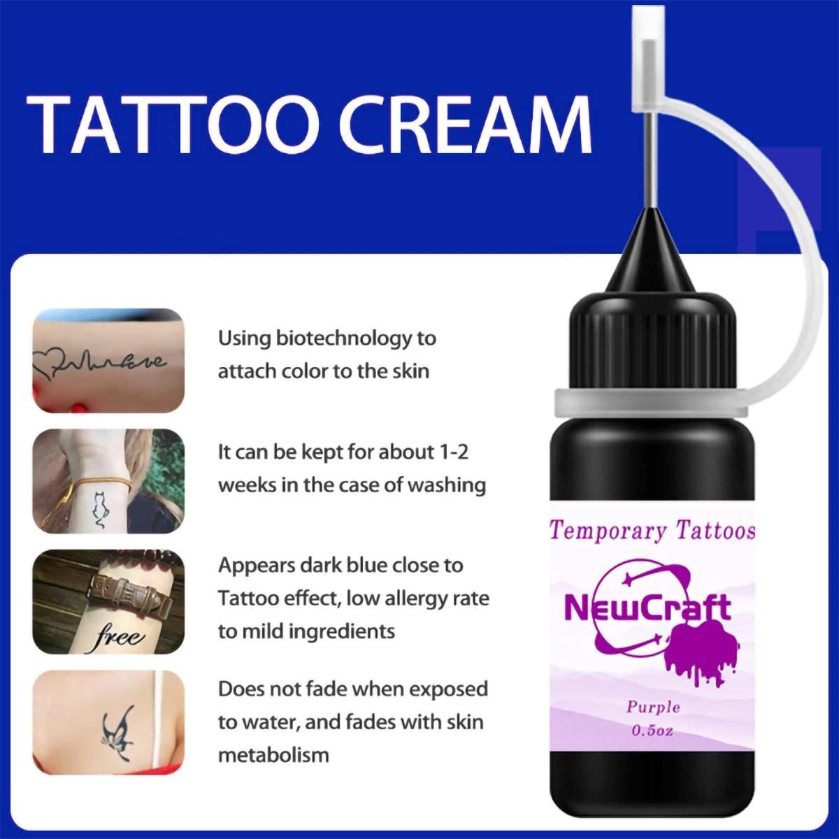 Kits de Tatuaje Temporal NewCraft - 8 Colores y 102 Plantillas