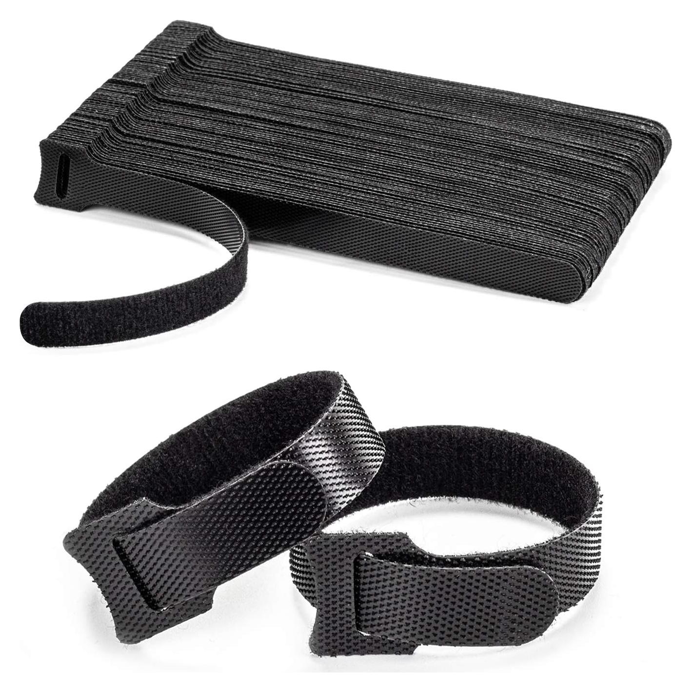 Bridas Reutilizables OneLeaf 80PCS 15,24cm Negras