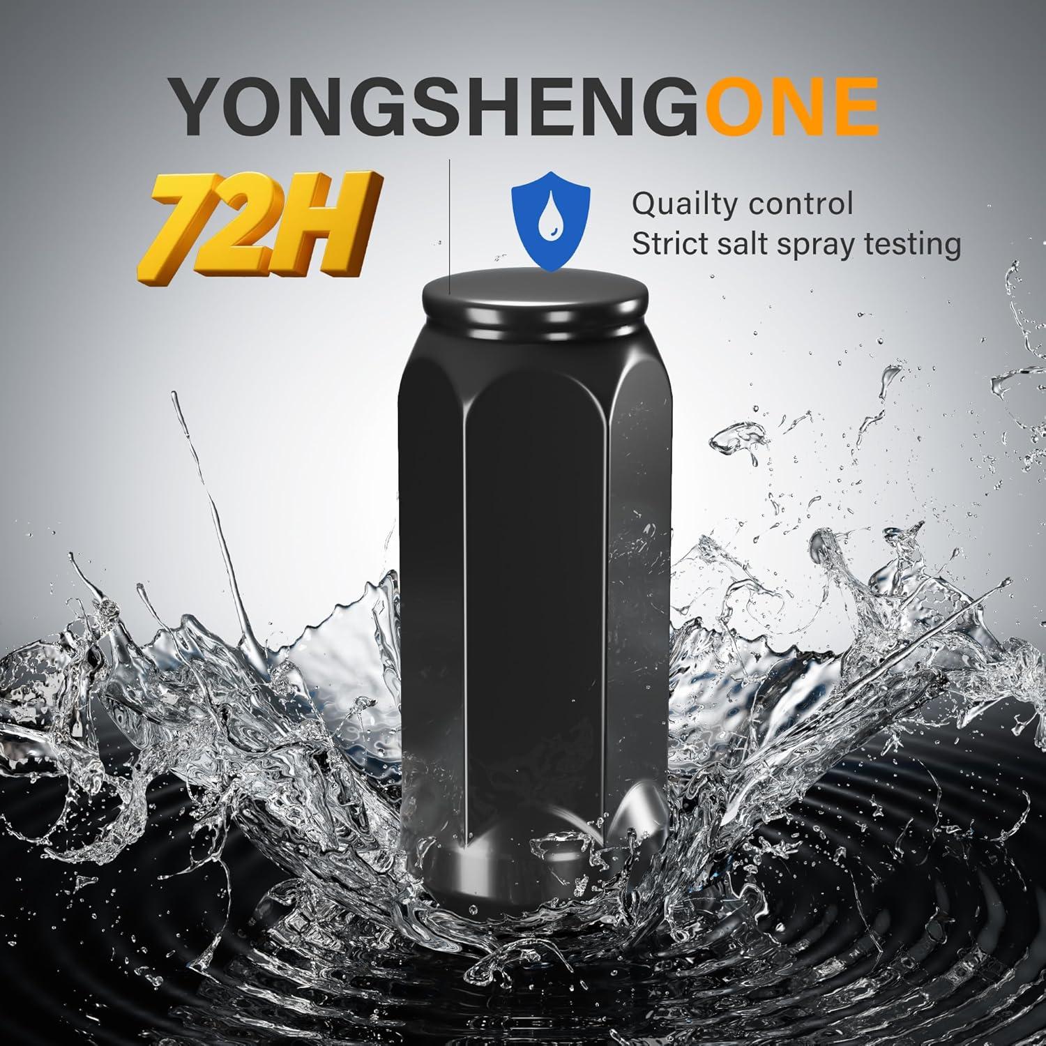 Tuercas de Llantas Negras YONGSHENGONE M14x1.5 - 24 Piezas