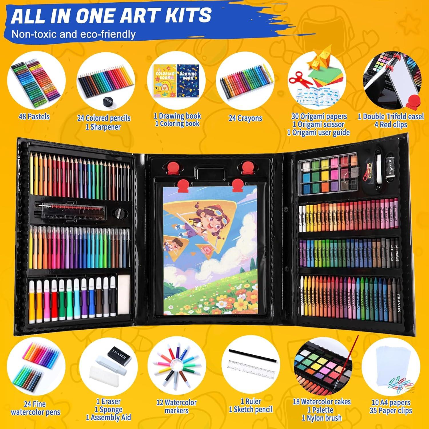 Kit de Arte Todo en Uno AOTEMOON para Niños - 243 Piezas