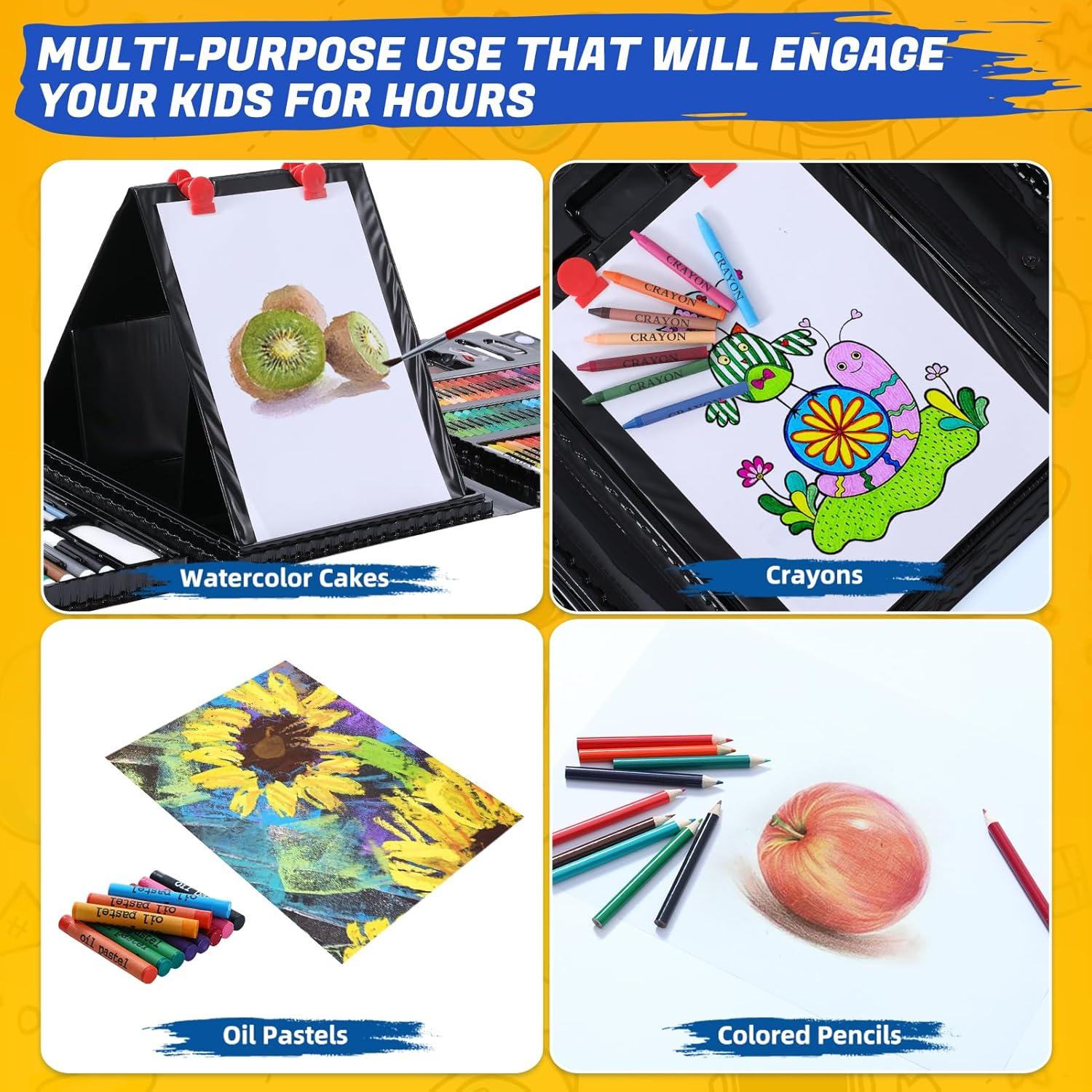 Kit de Arte Todo en Uno AOTEMOON para Niños - 243 Piezas