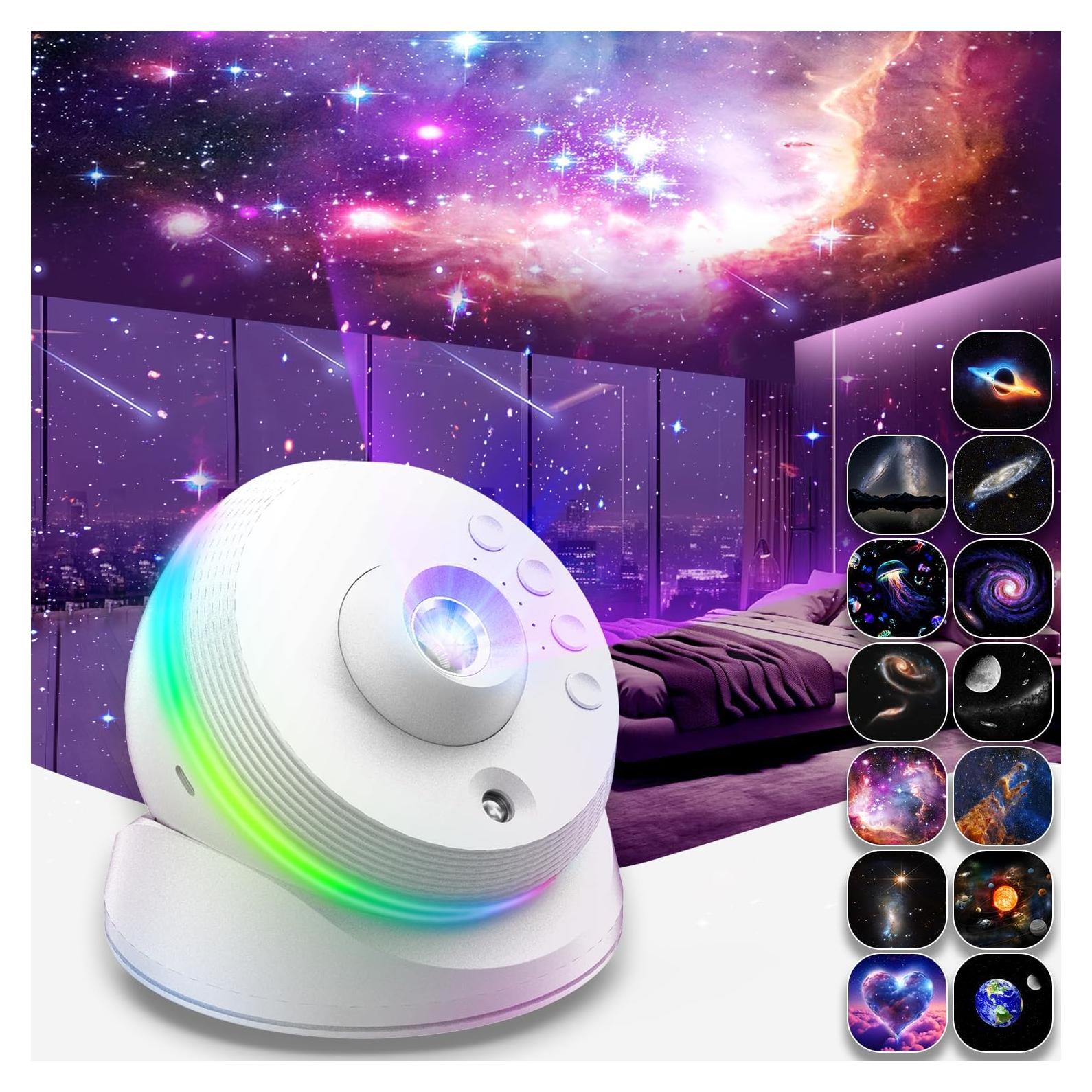 Proyector de Estrellas Galaxy 13 en 1 - Luz Nocturna Ajustable