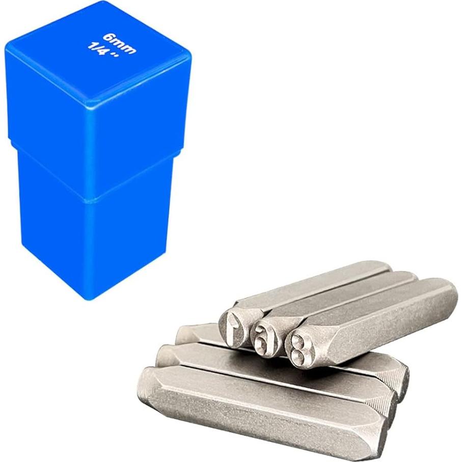 Juego de Sellos Metálicos BQKKWIN 9 Pcs 10 mm para Cuero