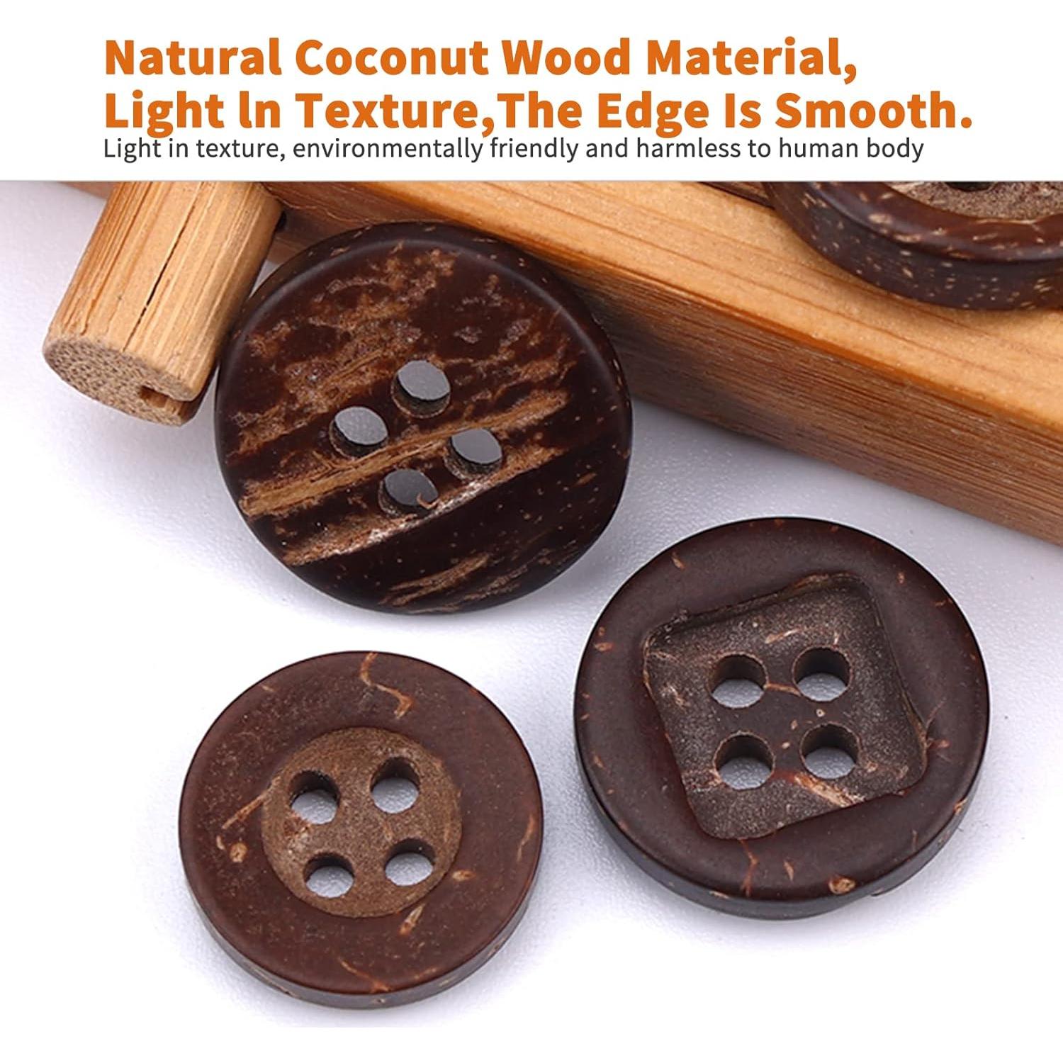 Botones de Madera Mixtos Ijonie para Manualidades 400 Piezas