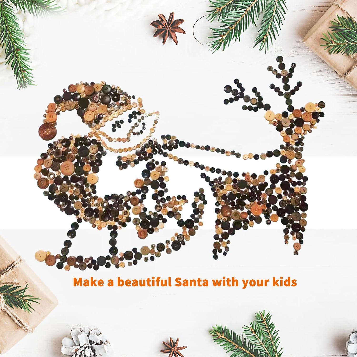 Botones de Madera Mixtos Ijonie para Manualidades 400 Piezas