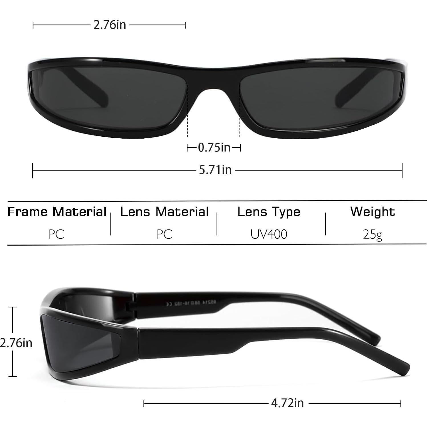 Gafas de sol LIXX UV400 minimalistas unisex ligeras y cómodas