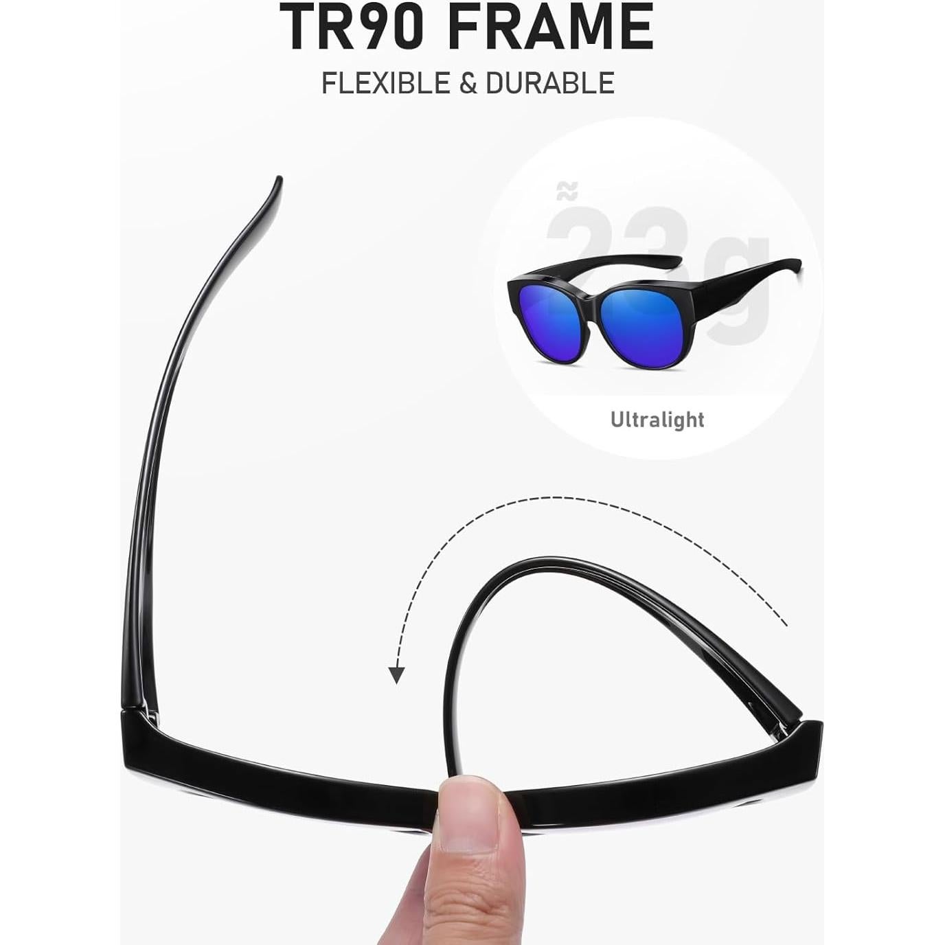 Gafas de sol Wzerry para mujeres, polarizadas UV400 cateye