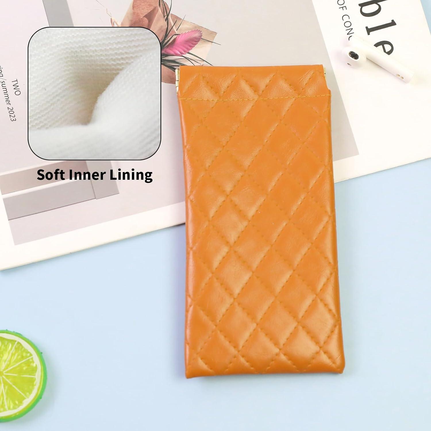 Estuche Doble para Gafas Flyingmage - Cuero PU Suave, Negro/Marrón