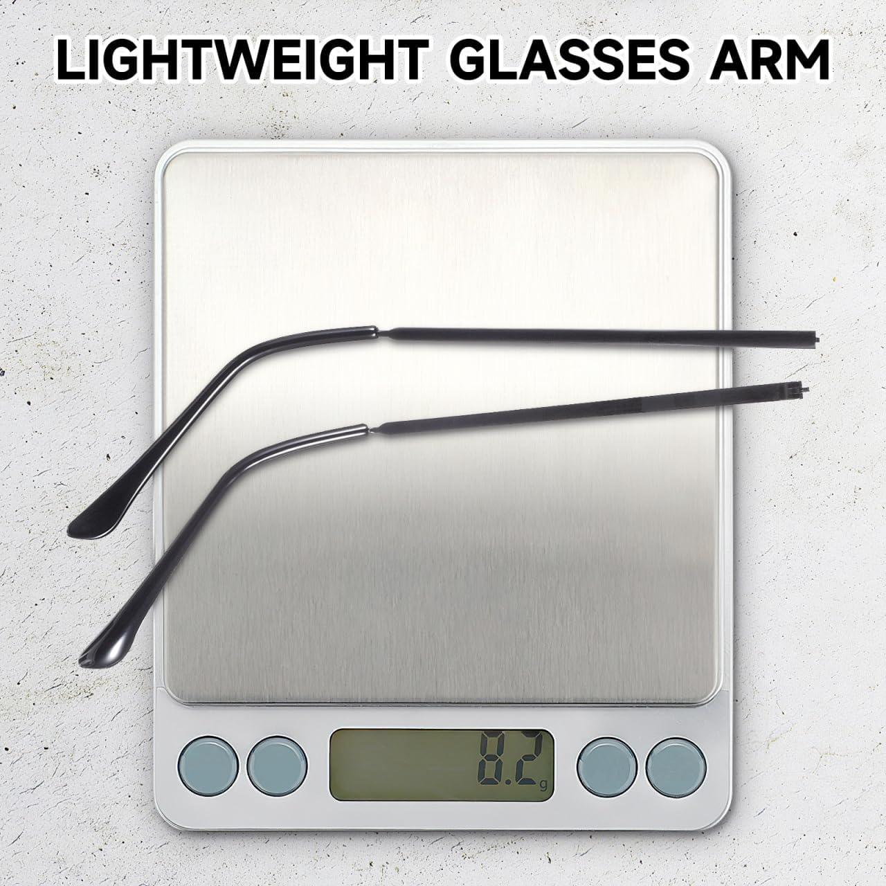 Brazos de Gafas de Metal Reemplazo Hemobllo Negro 14cm