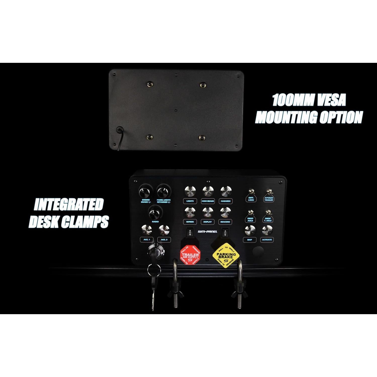 Caja de Botones Clásica II SIM-PANEL 2 Botones Aluminio Negro