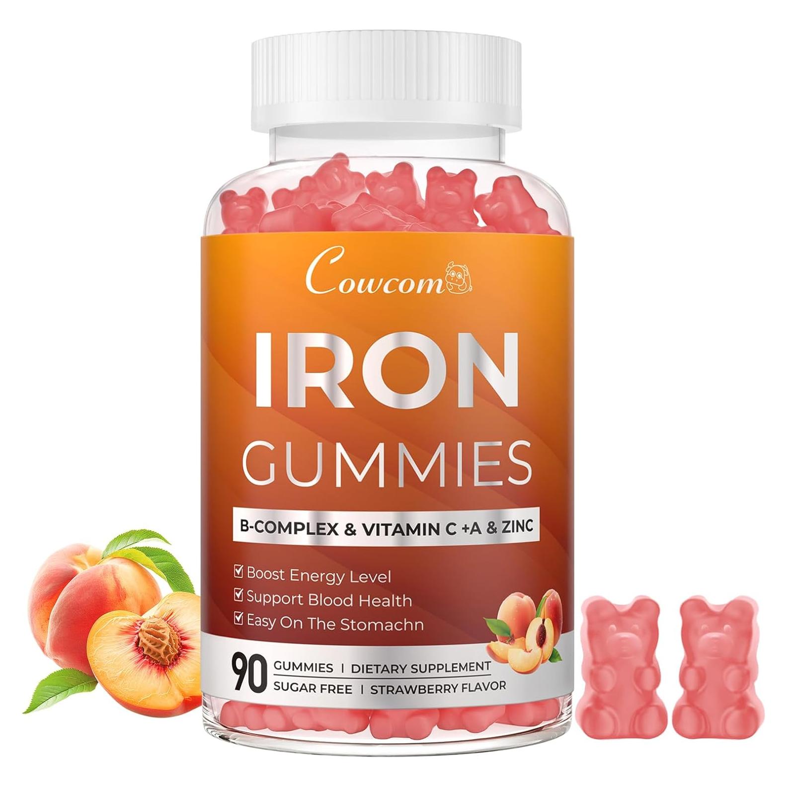 Gominolas de Hierro Veganas Cowcom 90 Unidades Sabor Durazno