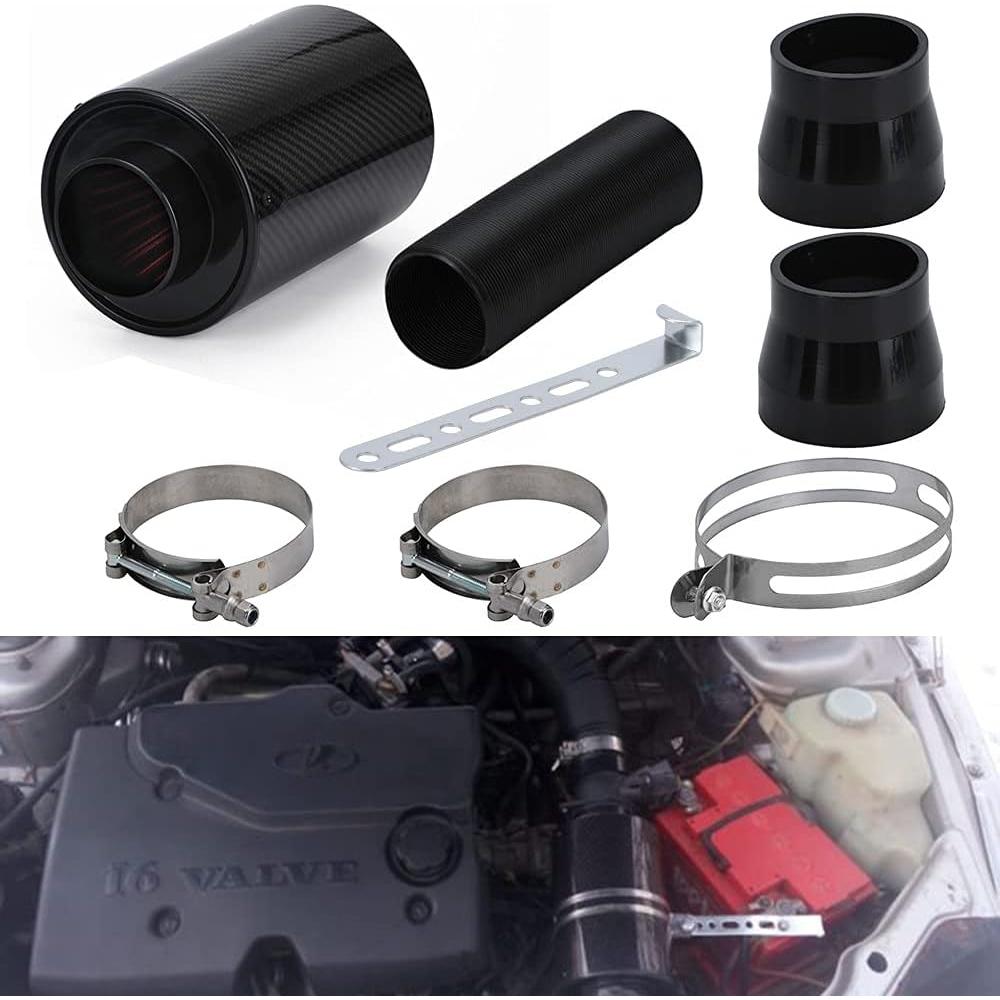 Kit de Admisión de Aire Frío PTNHZ 3" Carbono Sin Ventilador