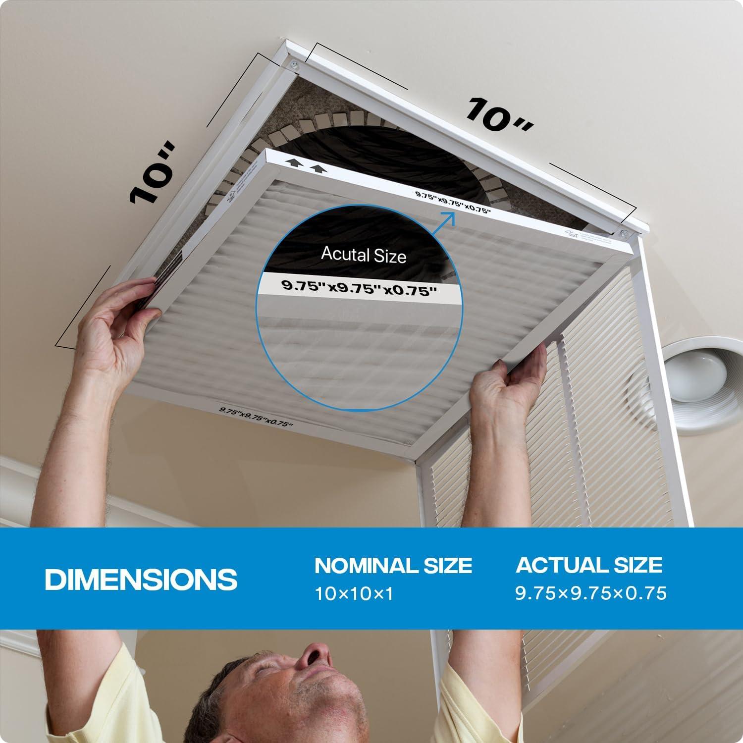 Filtro de Aire Simply MERV 13 10x10x1 Paquete de 6 para HVAC