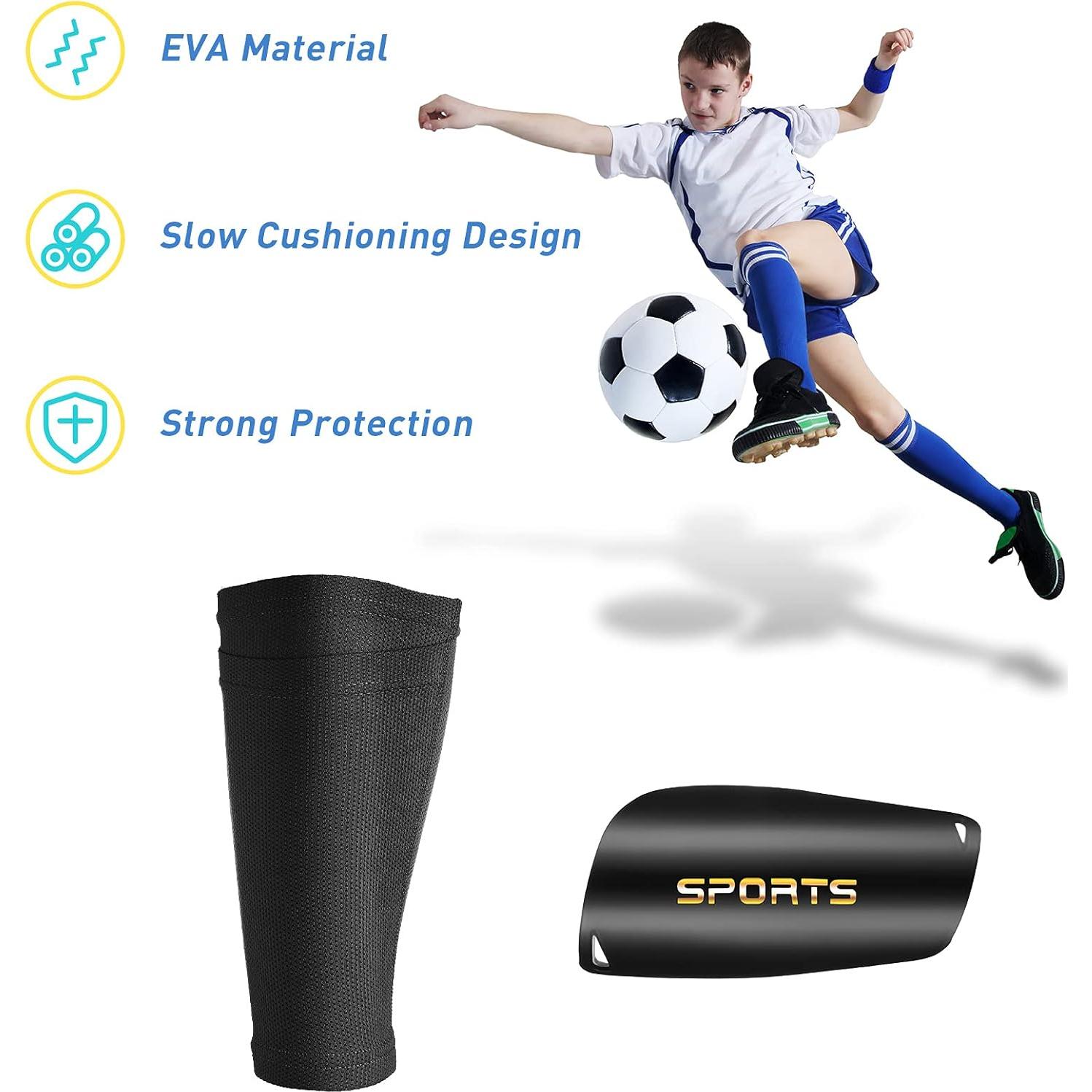 Espinilleras de Fútbol Sumind Adulto Joven 2 Pares con Mangas