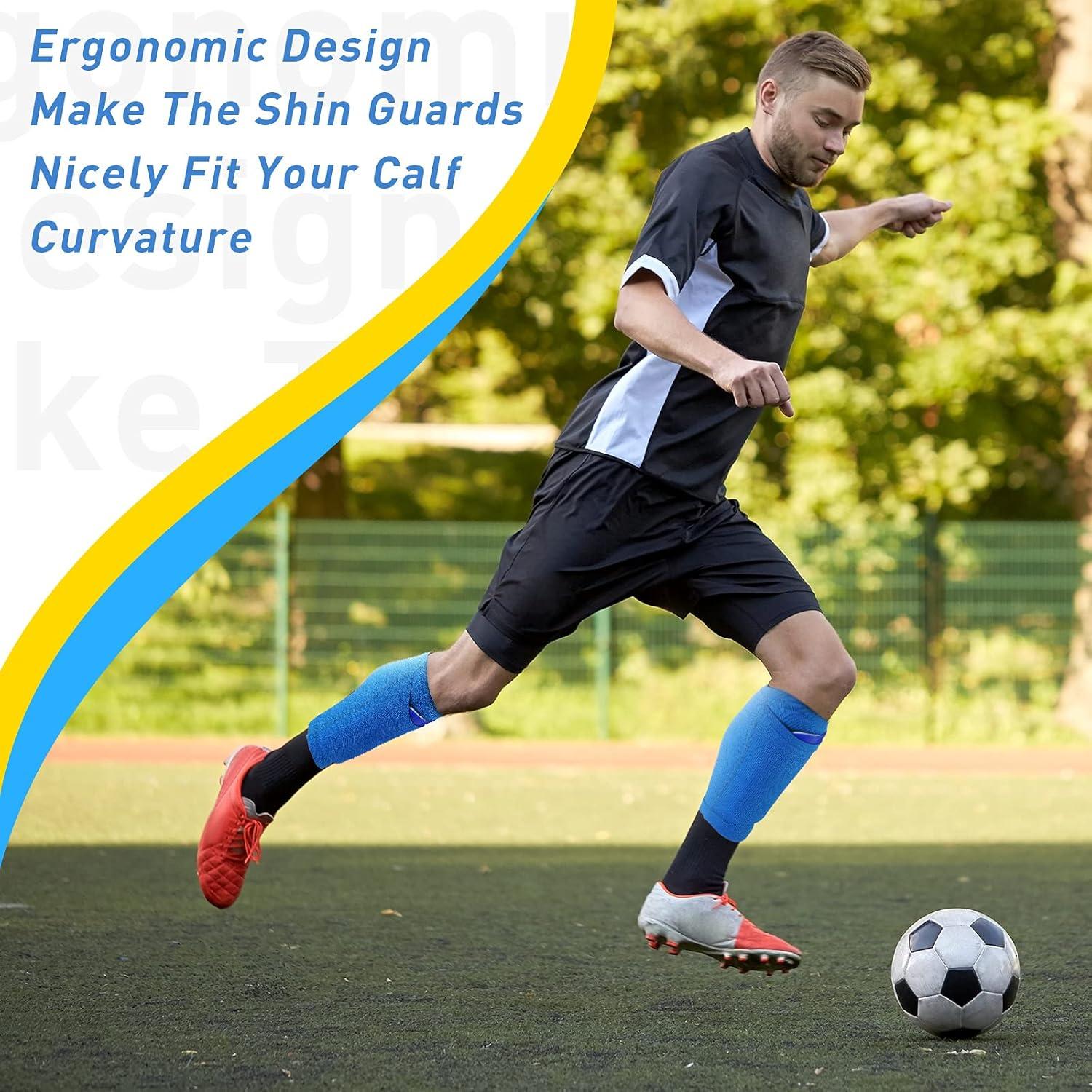 Espinilleras de Fútbol Sumind Adulto Joven 2 Pares con Mangas