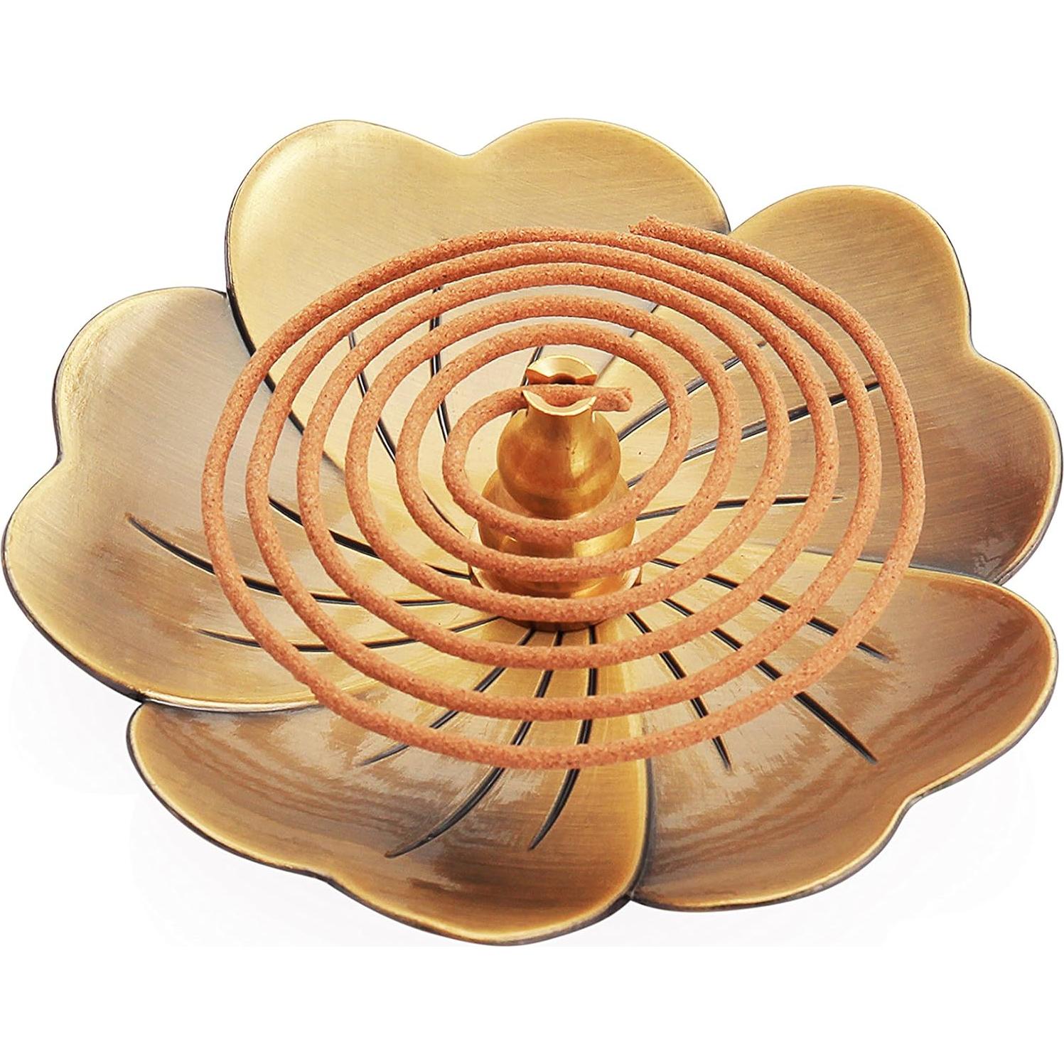 Quemador de Incienso de Cobre MIUPOO Tipo Calabaza 10cm