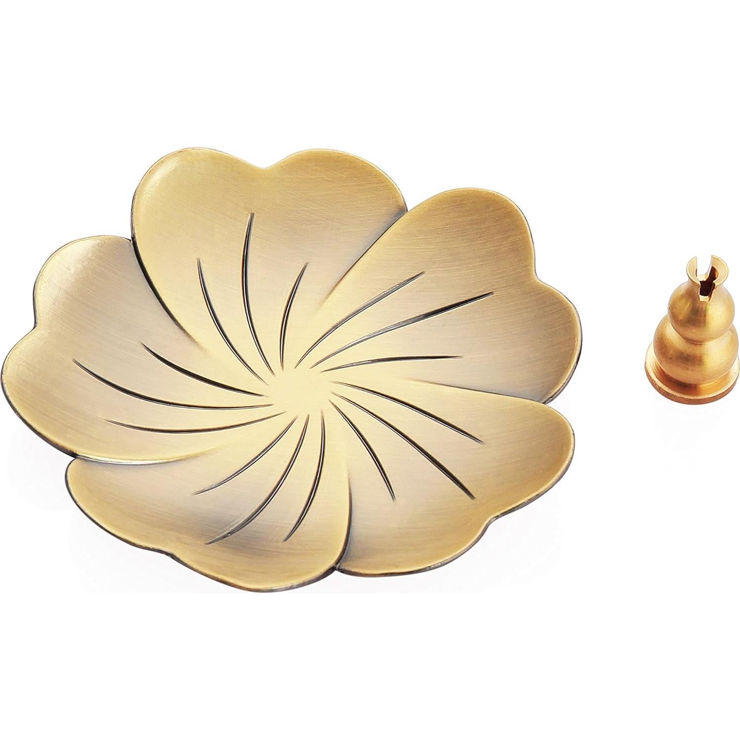 Quemador de Incienso de Cobre MIUPOO Tipo Calabaza 10cm