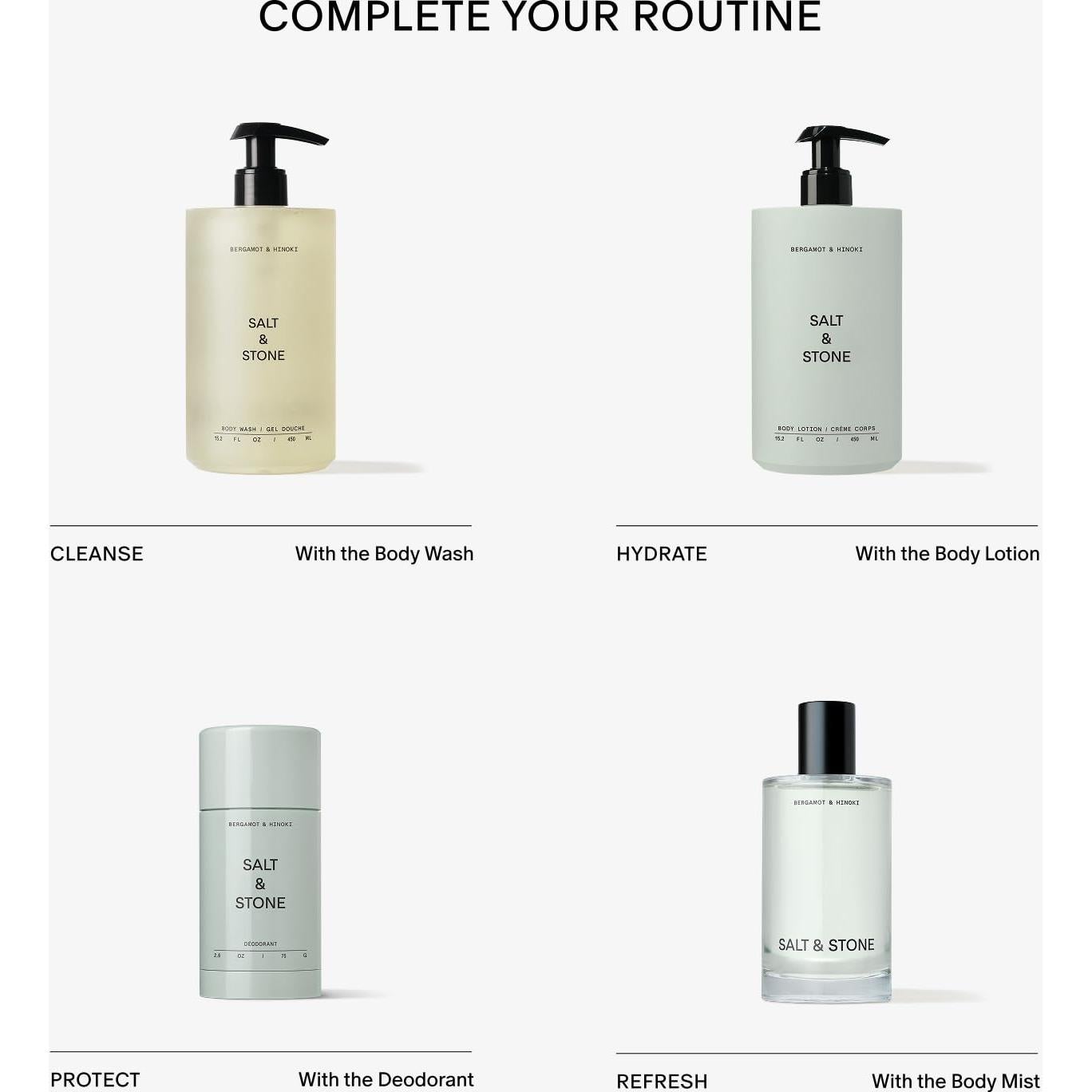 Mist Corporal Salt & Stone 100 ml - Aroma Bergamota y Hinoki