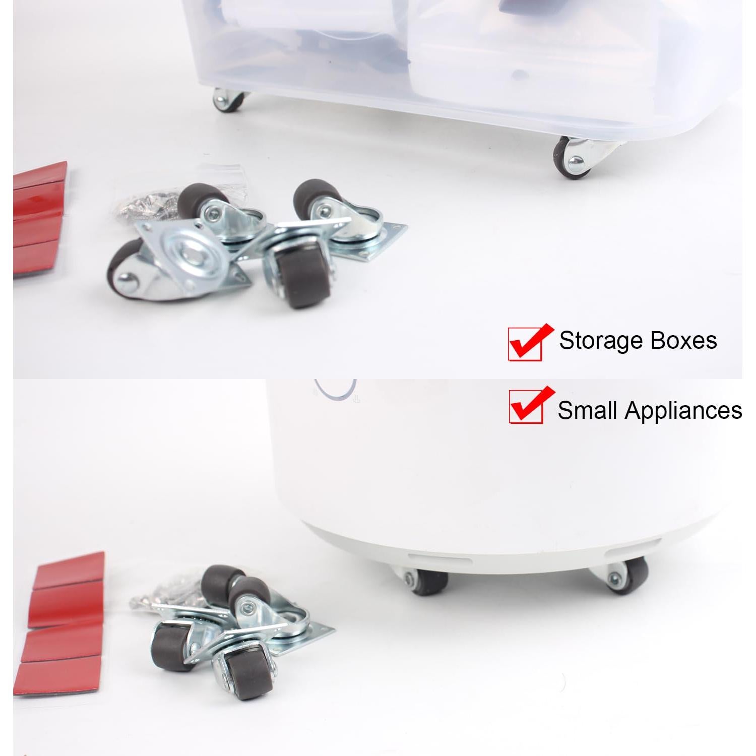 Ruedas Giratorias Mini Luxinika 13 mm Adhesivas 8 Piezas