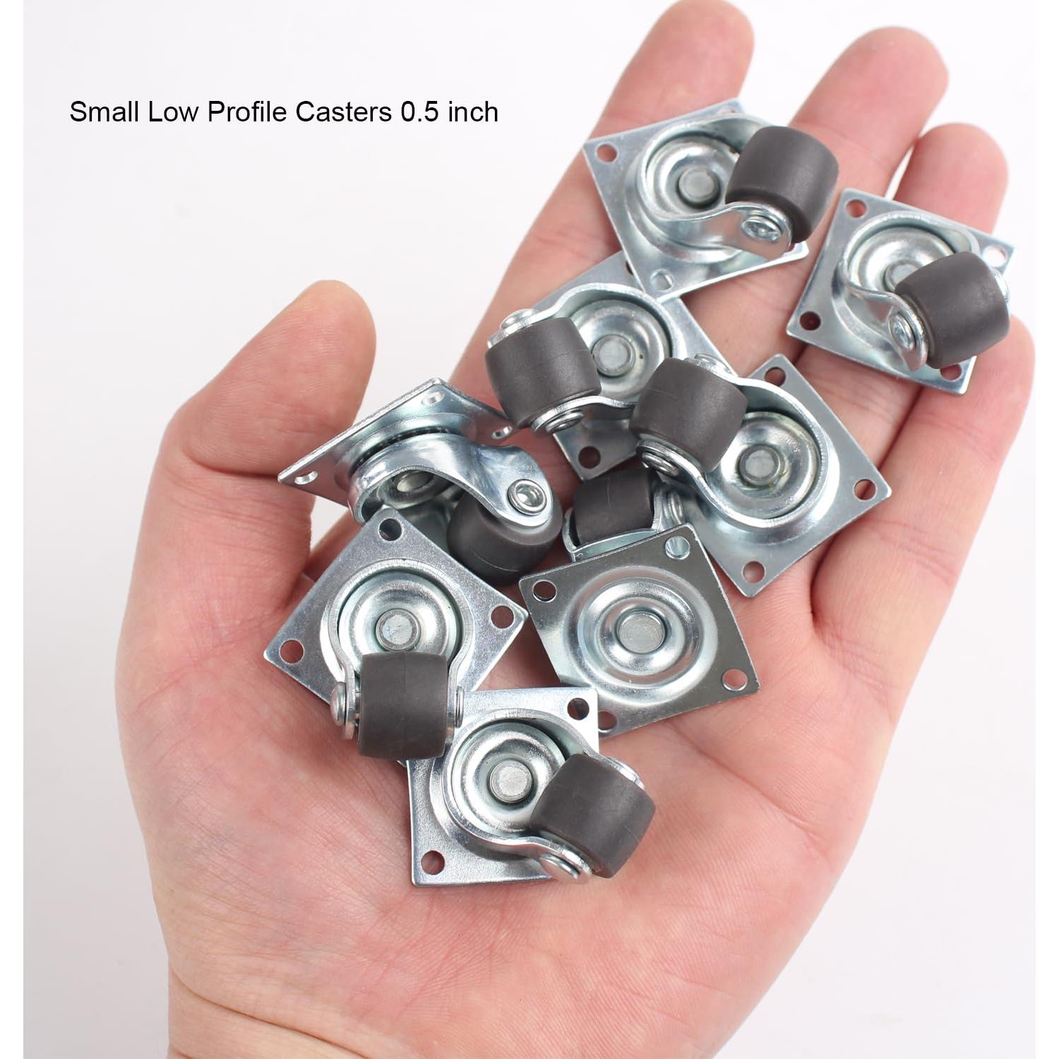 Ruedas Giratorias Mini Luxinika 13 mm Adhesivas 8 Piezas