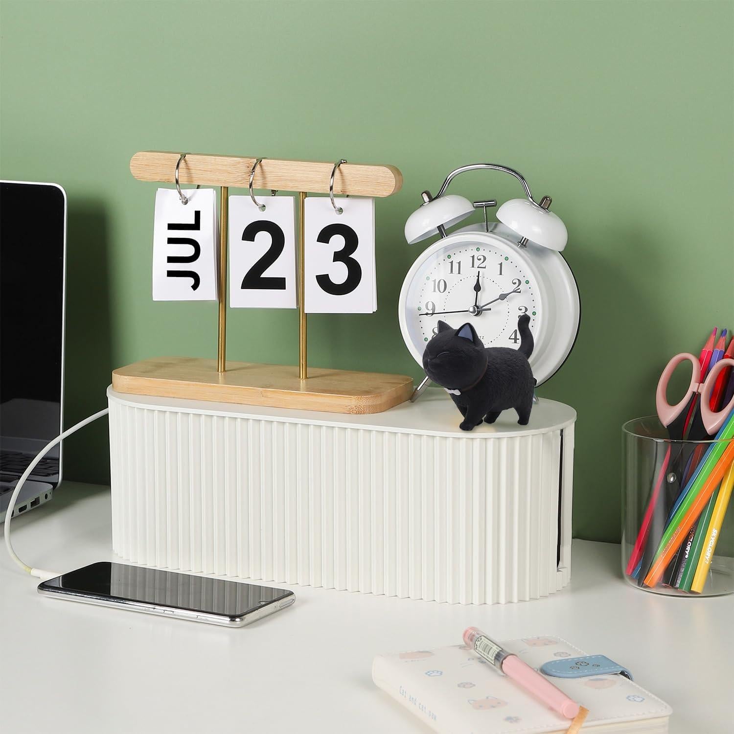 Caja de gestión de cables RAMFIYN grande caqui 33x13x11 cm