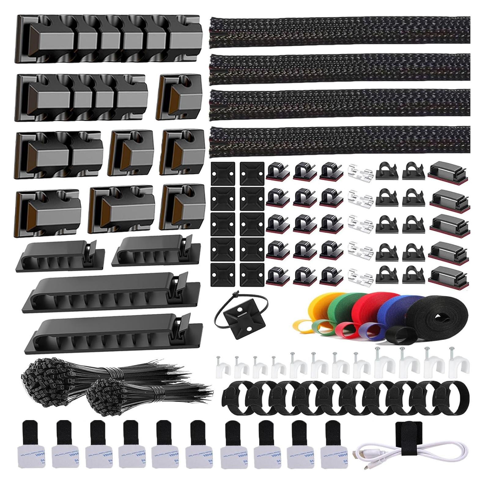 Kit de Gestión de Cables ELII 327 Piezas Negro