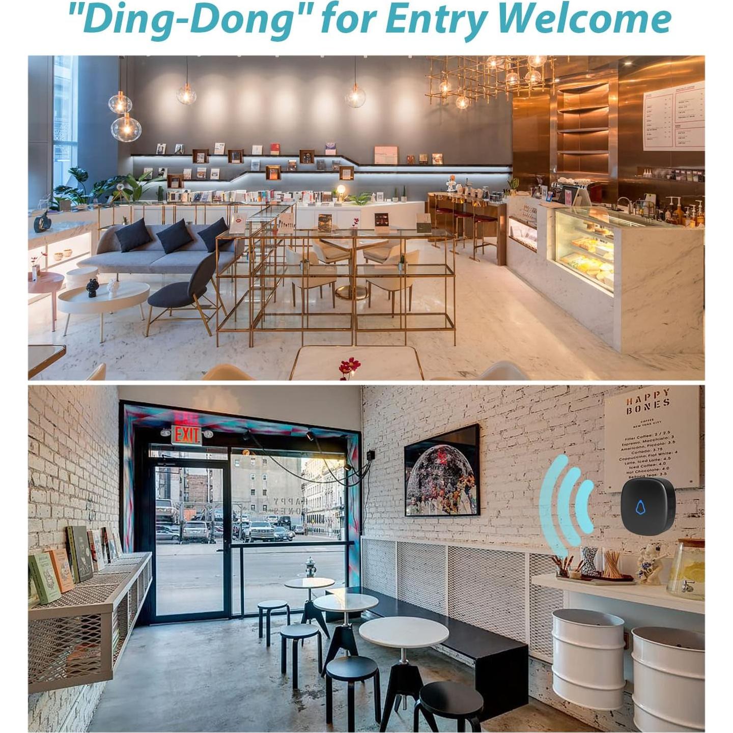 Timbre Inalámbrico METAK con 2 Sensores y 2 Receptores, 120dB