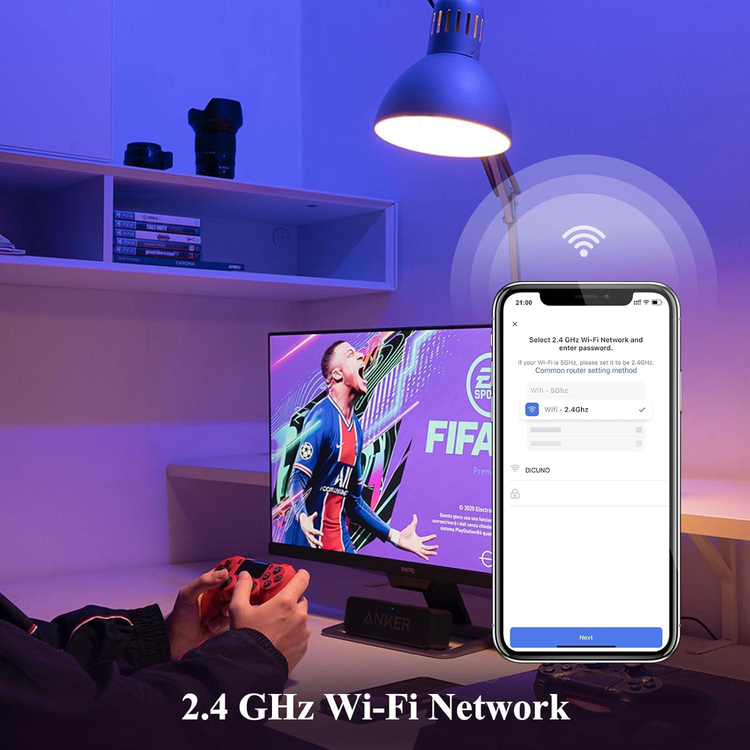 Bombilla Edison Inteligente DiCUNO ST58 WiFi 5W 500lm Cambiante Color