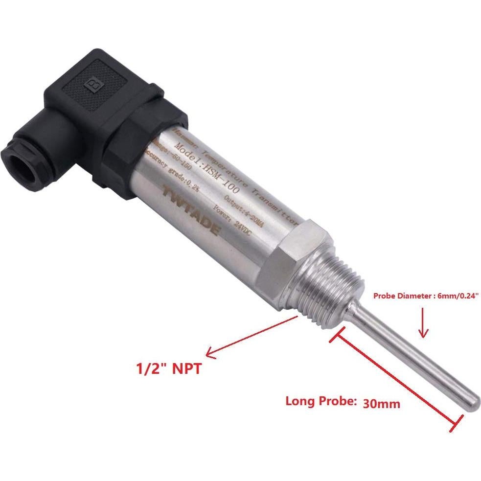 Transmisor de Temperatura TWTADE -50°C a +150°C 4-20mA 1/2" NPT