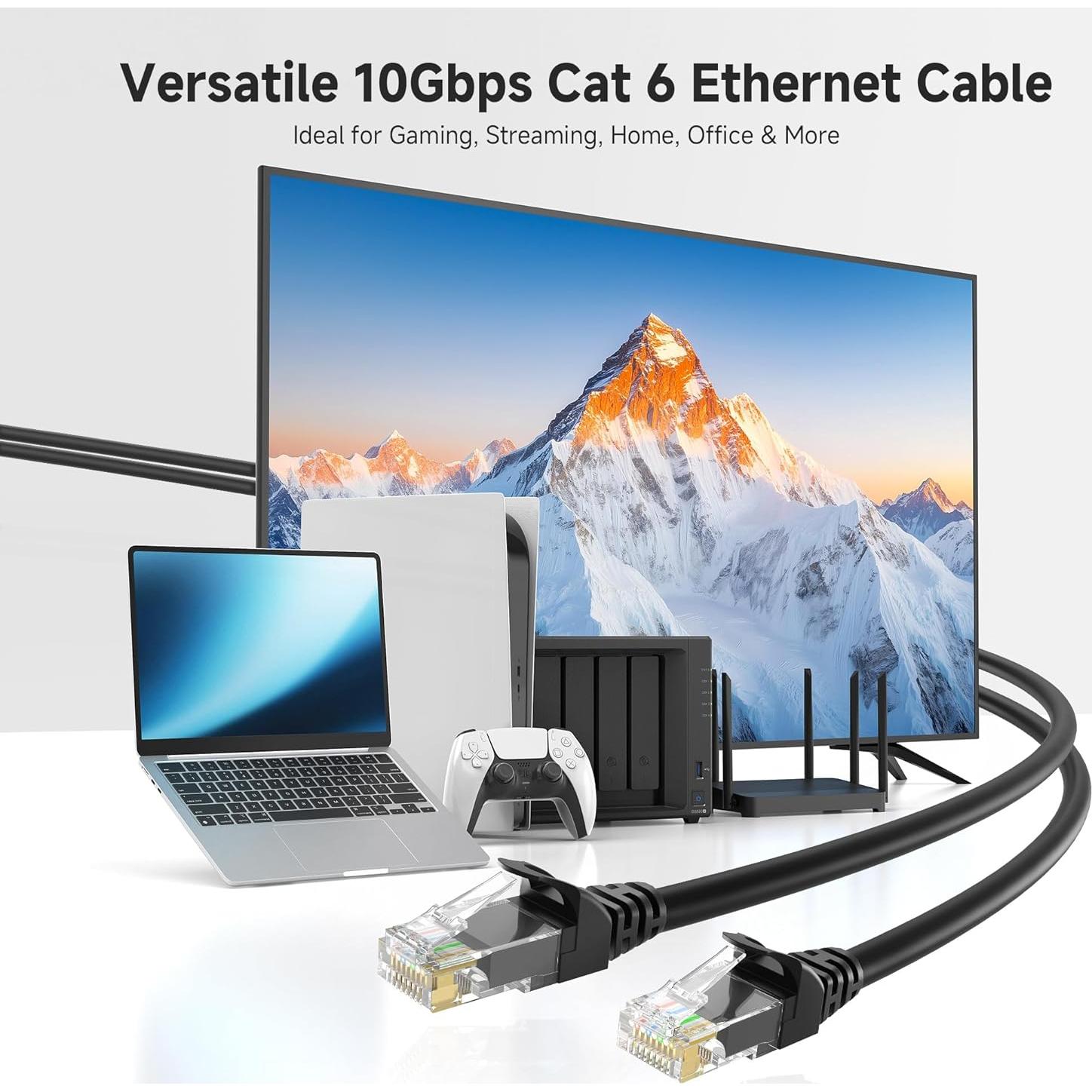 Cable Ethernet Cat 6 Cable Matters 0.61m 10Gbps Negro