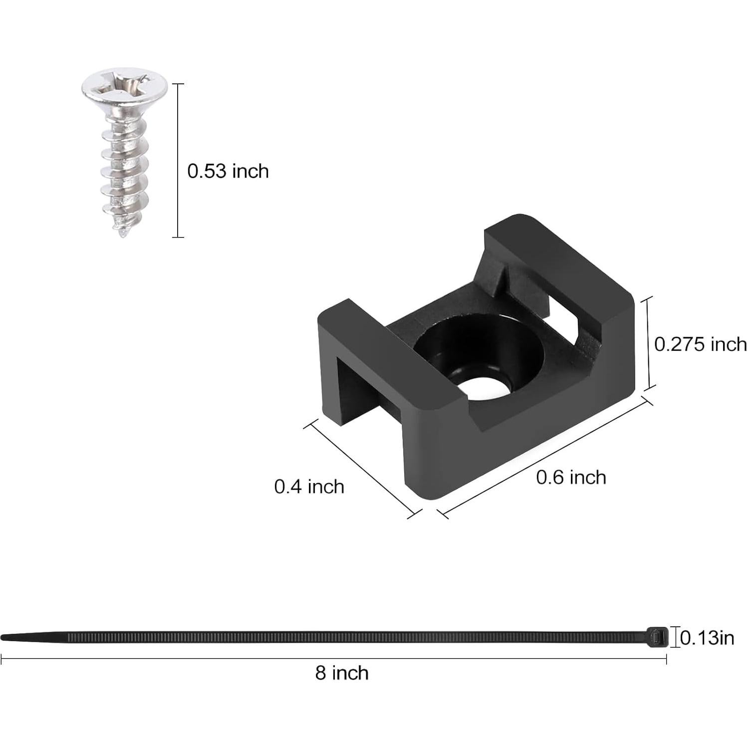 Soportes de Montaje XHF 300 Pcs con Bridas y Tornillos