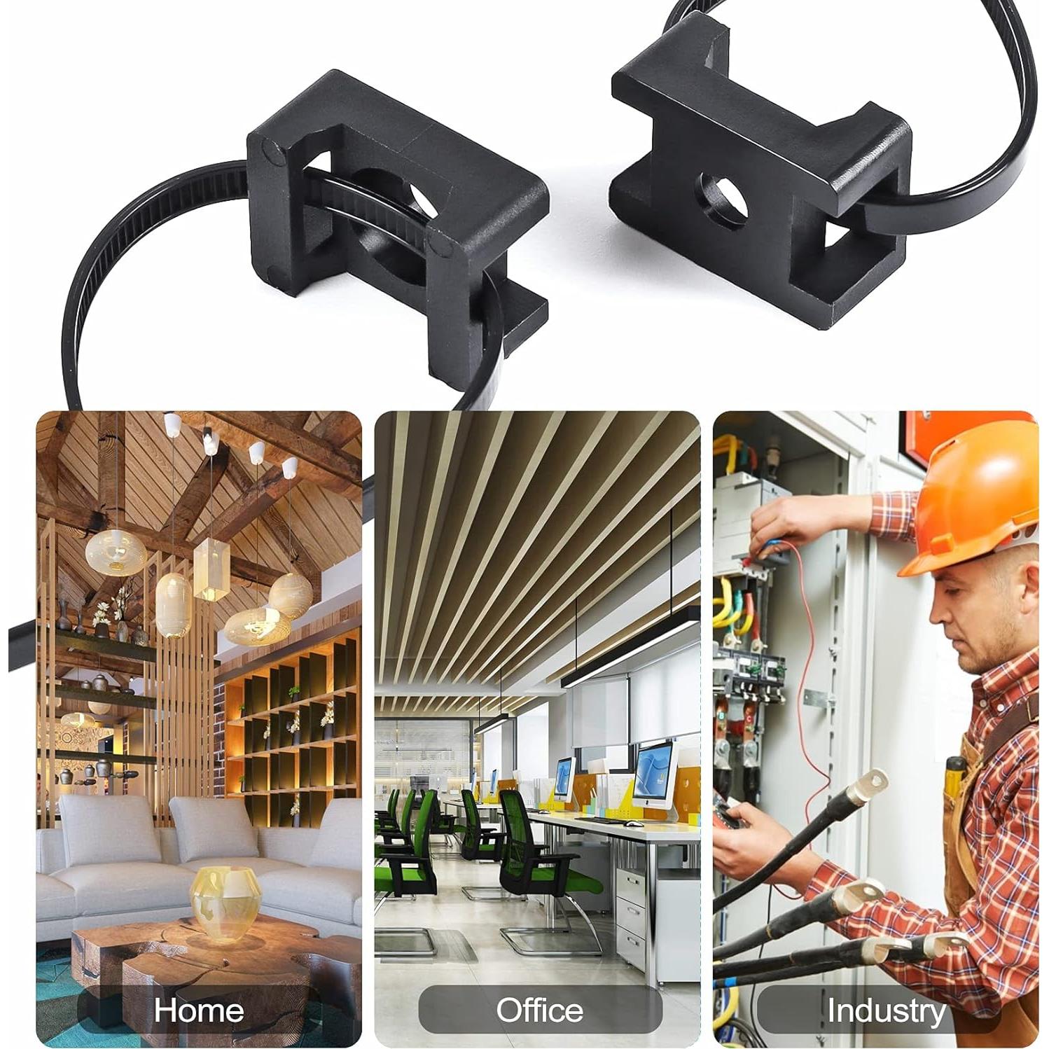 Soportes de Montaje XHF 300 Pcs con Bridas y Tornillos