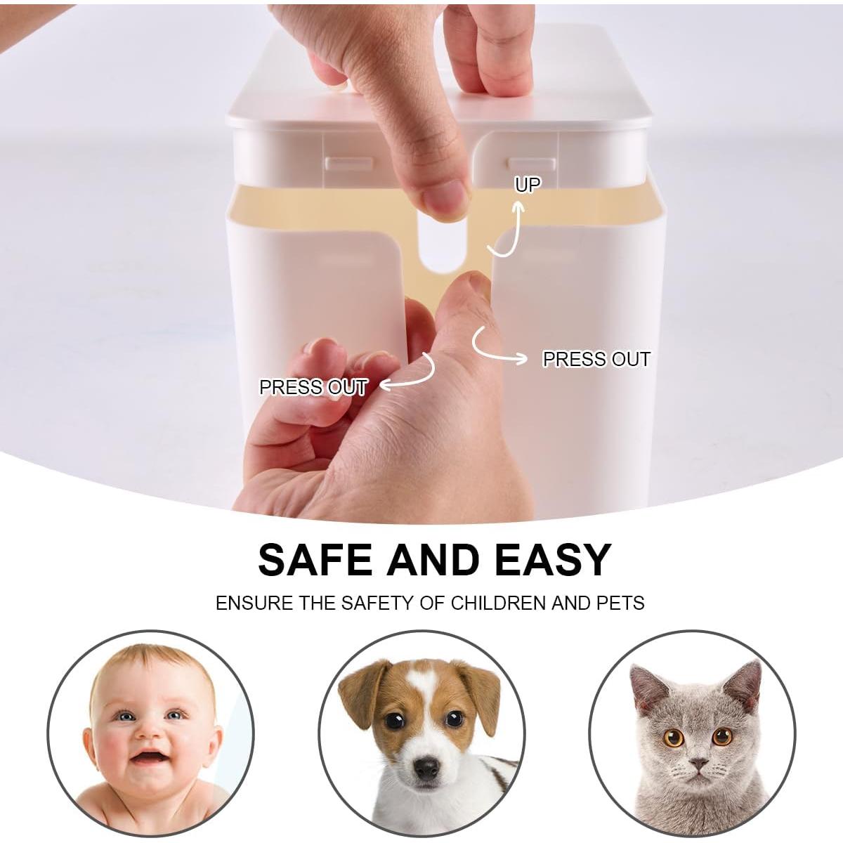 Caja Organizadora de Cables TuweChen Set de 2 Blancas