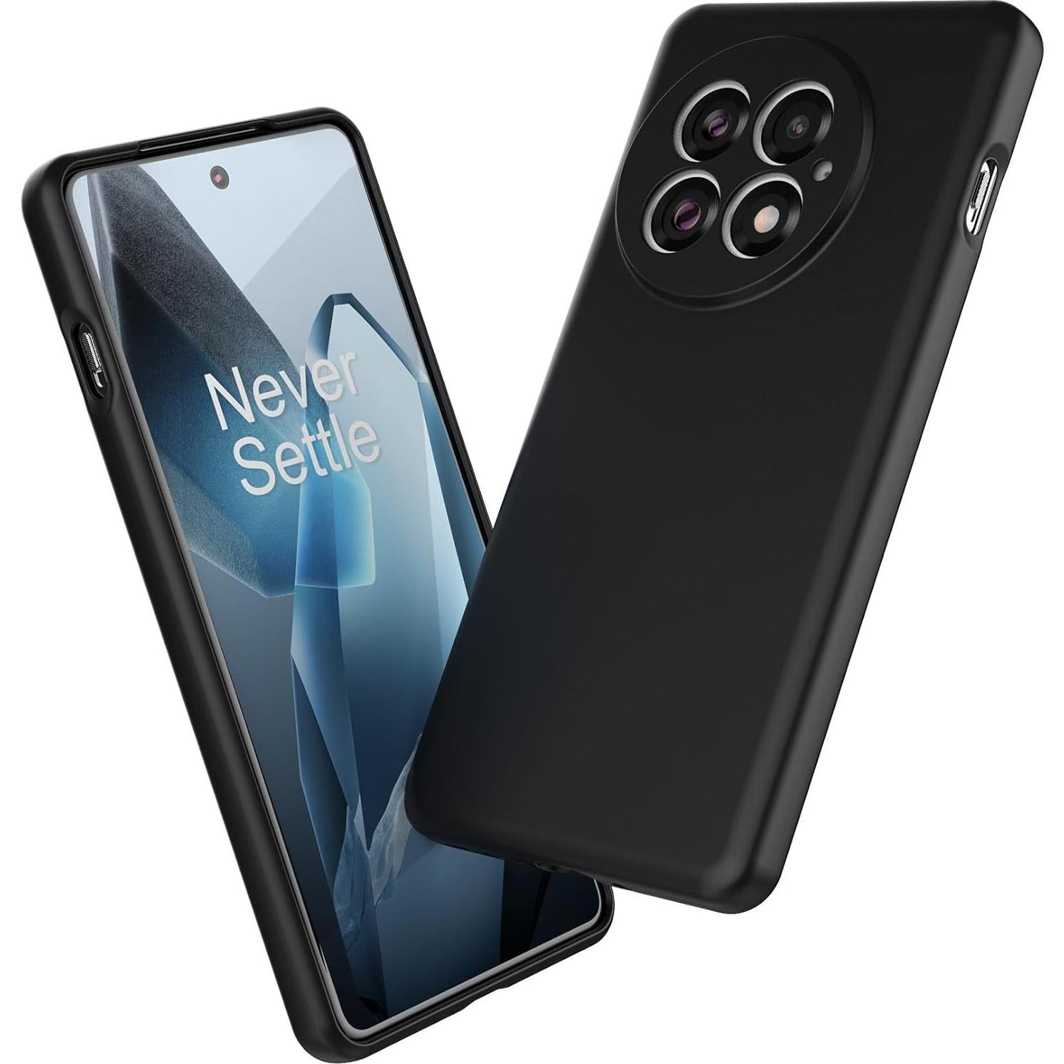 Funda de Silicona Foluu para OnePlus 13 5G - Antideslizante, Negra