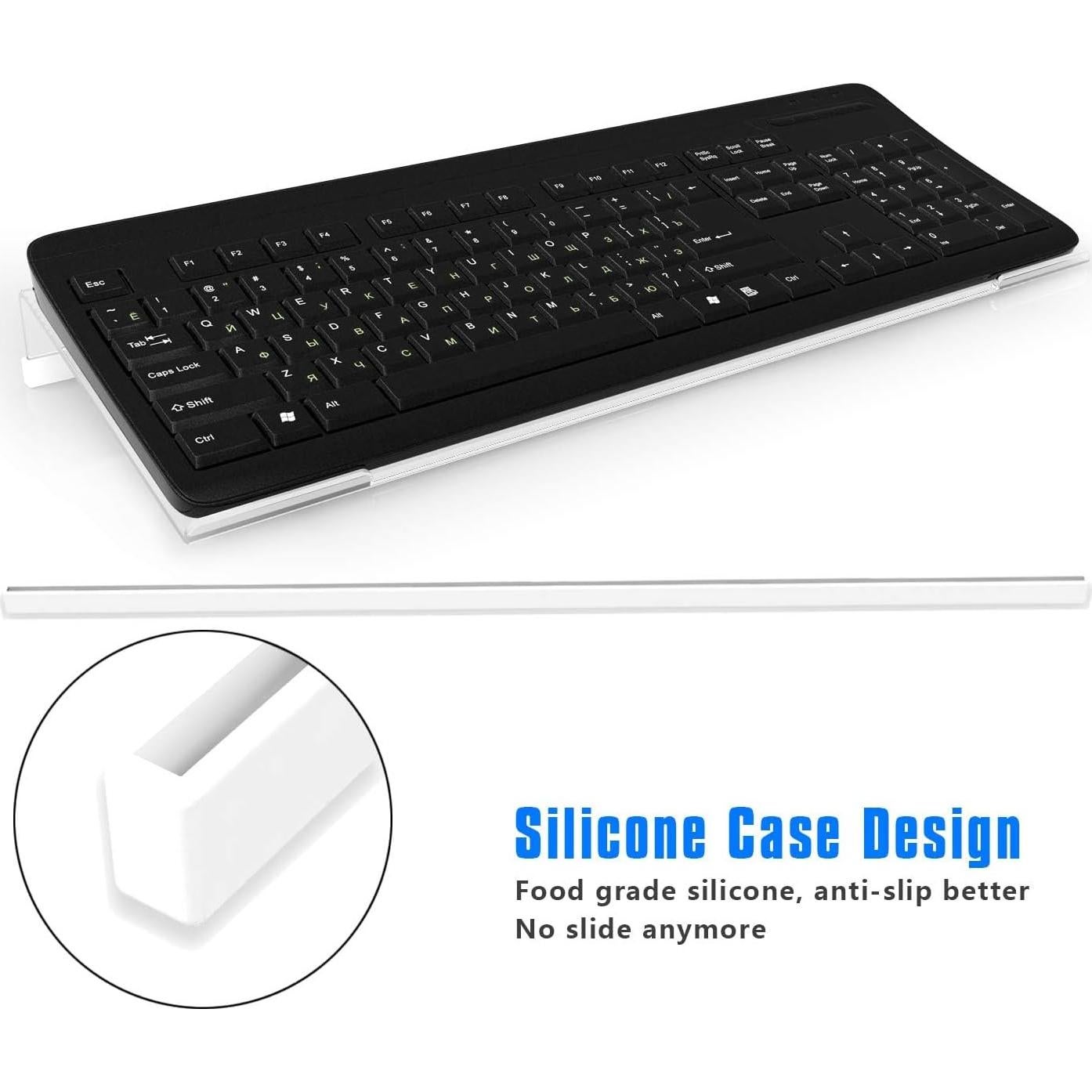 Soporte de Teclado Acrílico Transparente Richboom Inclinable 43.94cm