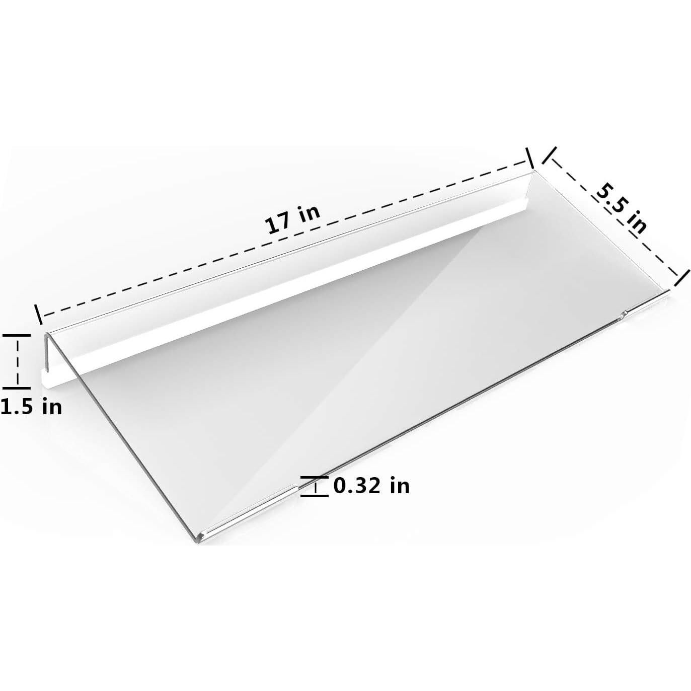 Soporte de Teclado Acrílico Transparente Richboom Inclinable 43.94cm